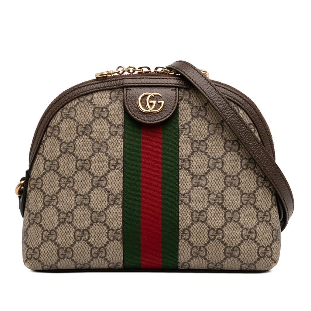 Gucci Small GG Supreme Web Ophidia Dome Crossbody