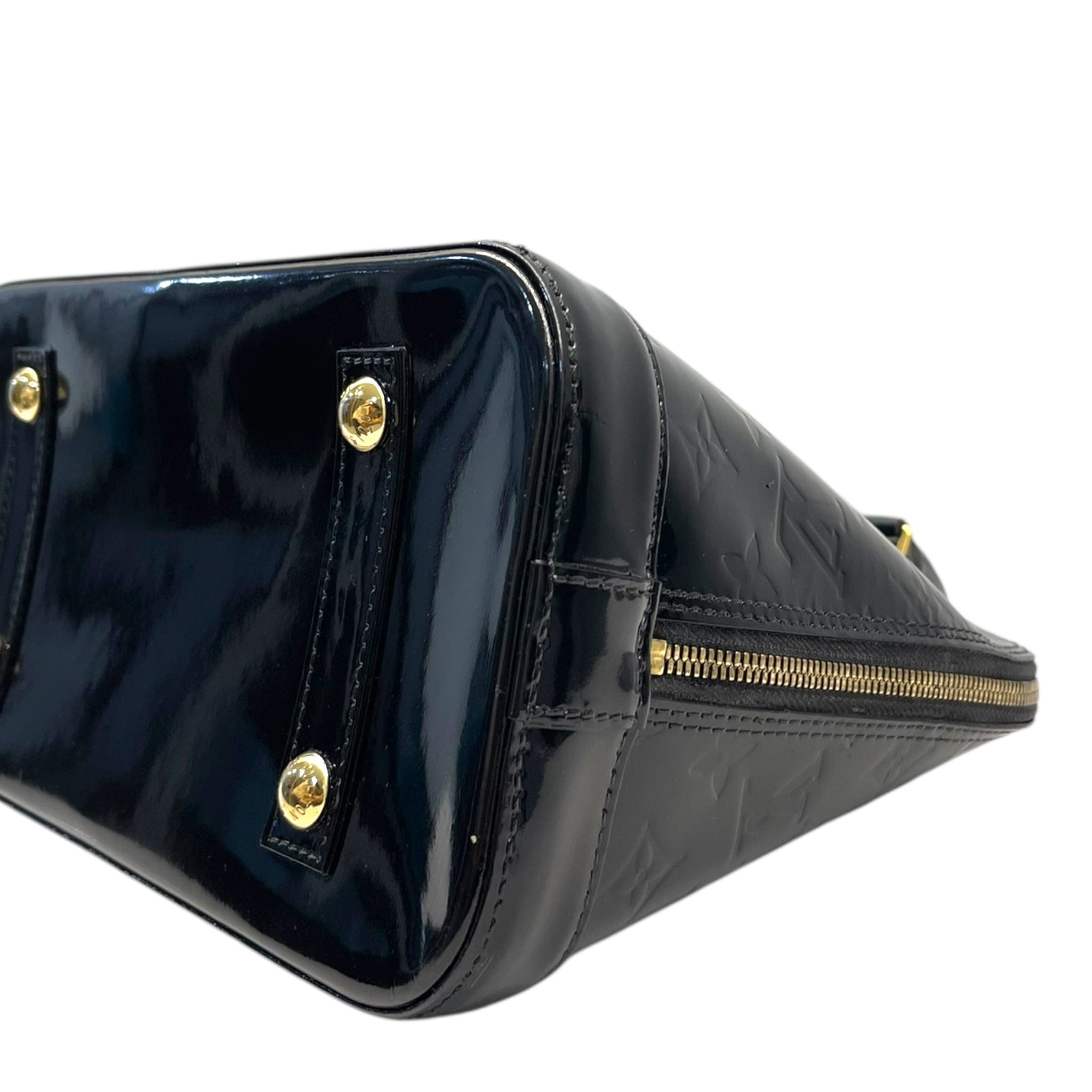 Louis Vuitton Alma PM Handbag Black Monogram Vernis