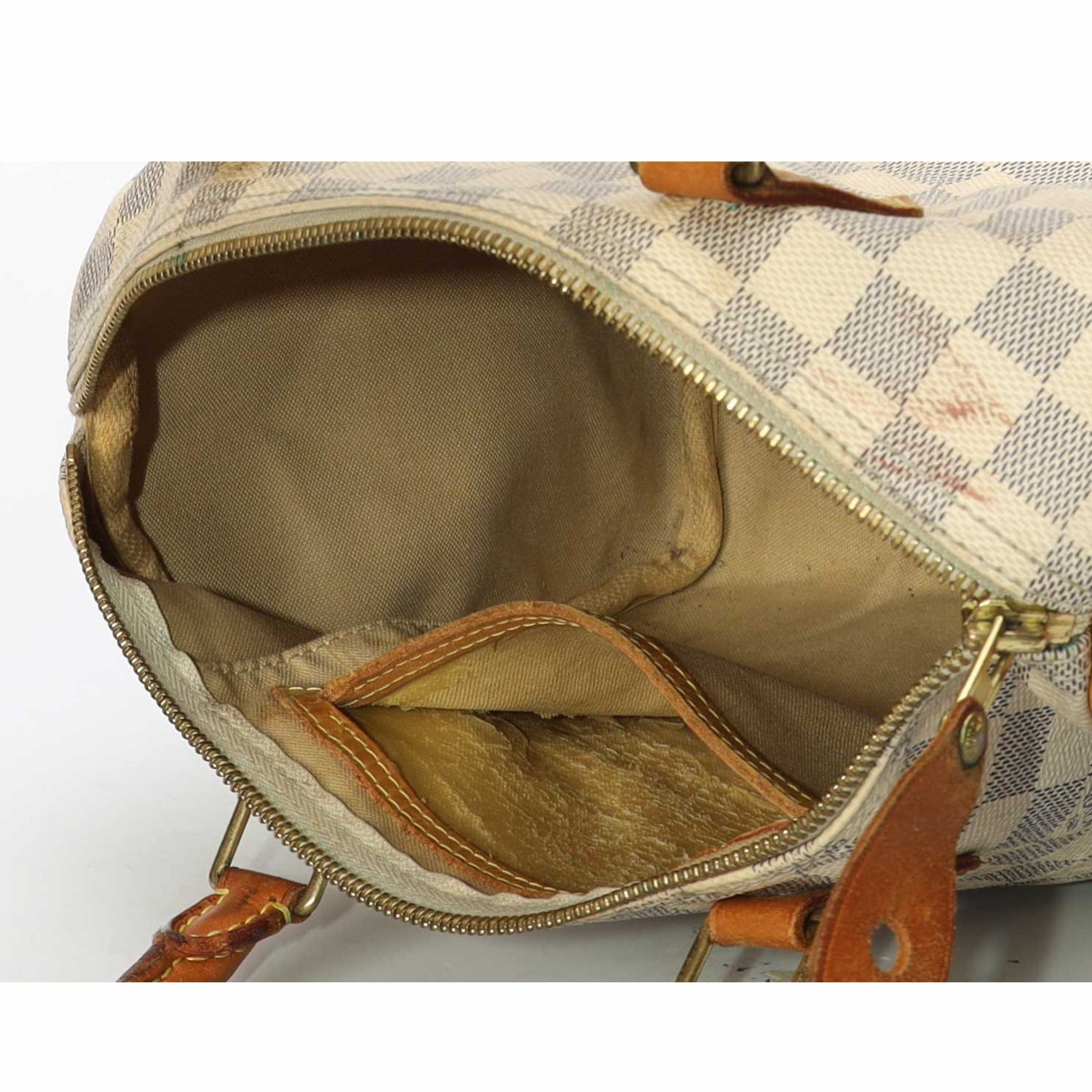 Louis Vuitton Damier Azur Speedy 30 Satchel