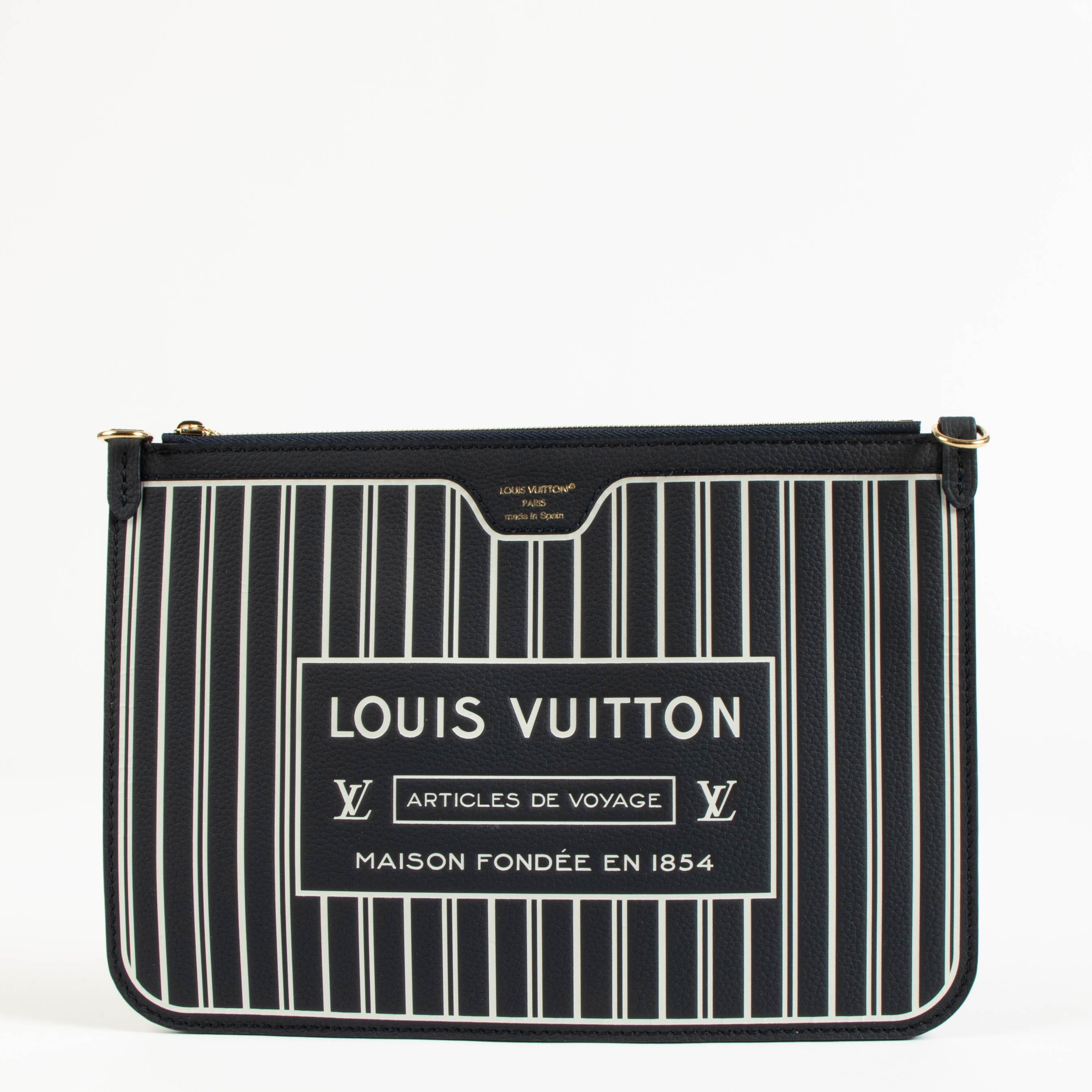 Louis Vuitton Navy Neverfull Inside Out Pouch