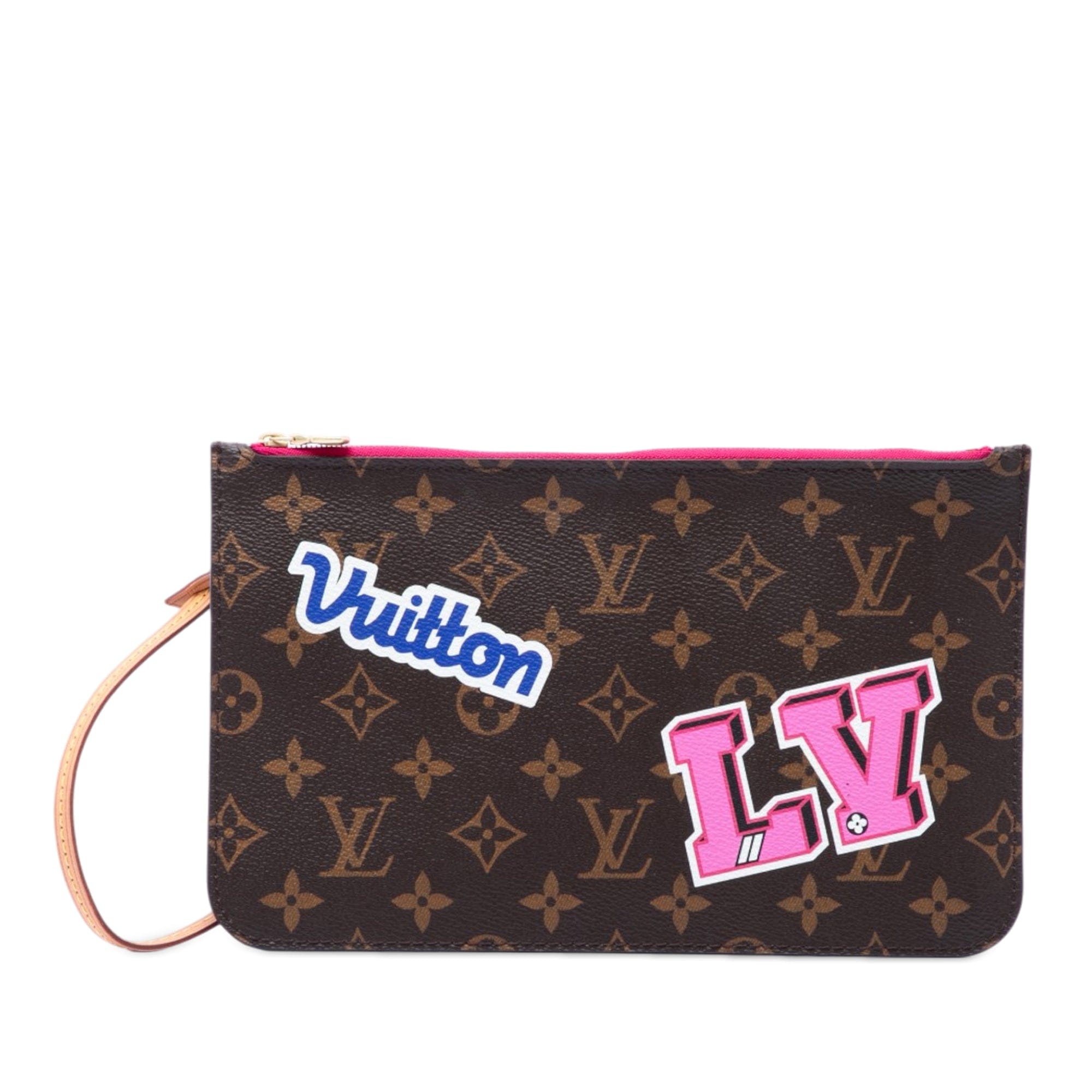 Louis Vuitton Monogram Patches Neverfull MM Pouch