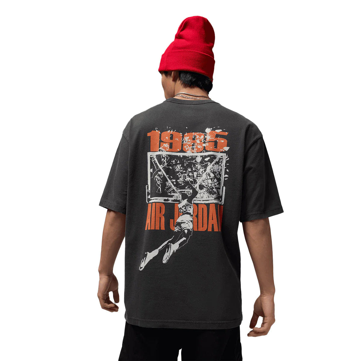 Air Jordan Brooklyn Men's Oversized Graphic T - Shirt Off Noir/Sail