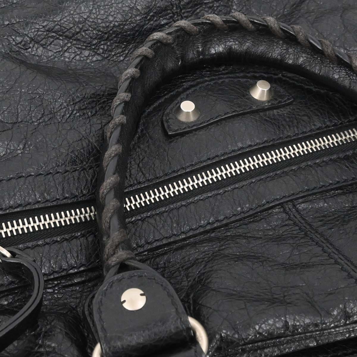 Balenciaga Black Lambskin Briefcase Business Handbag