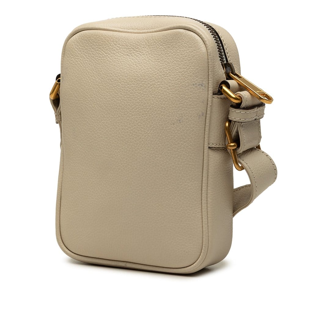 Gucci Mini Grained Calfskin Logo Crossbody