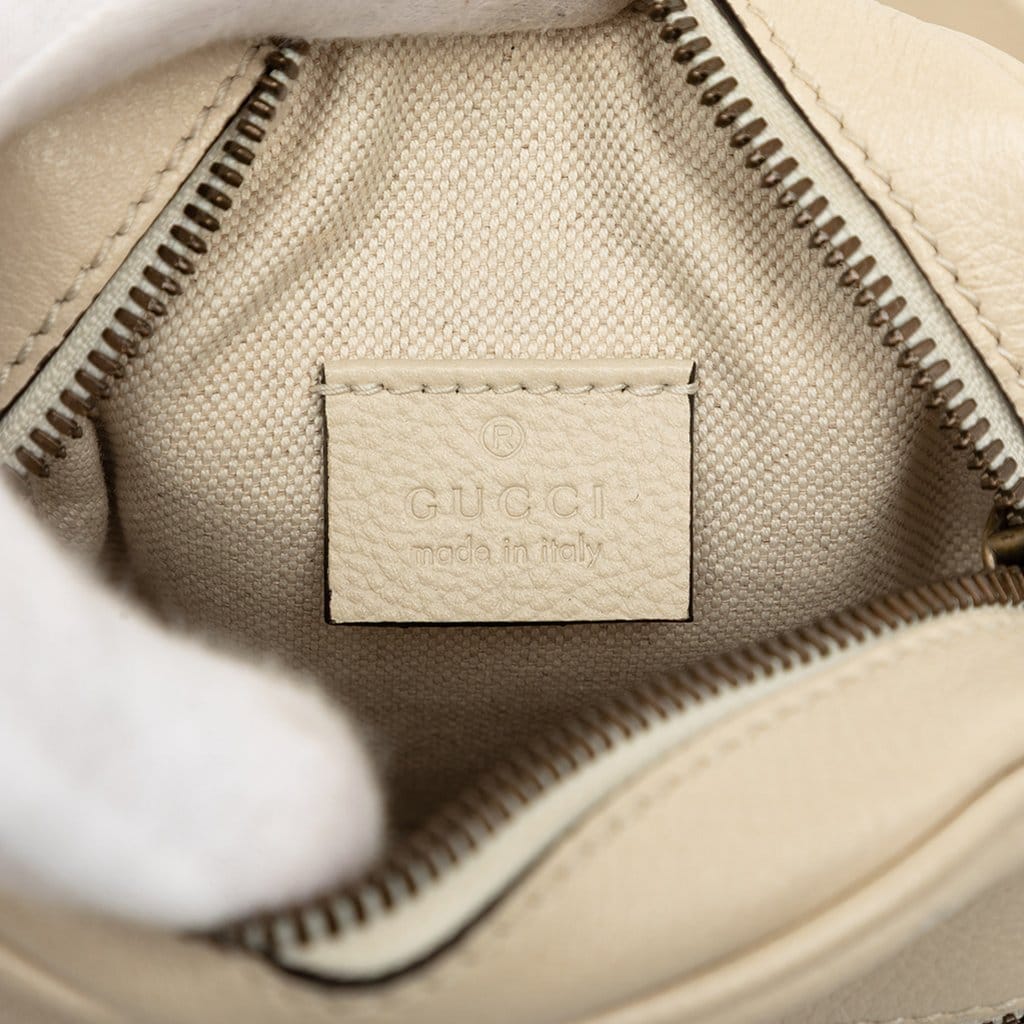 Gucci Mini Grained Calfskin Logo Crossbody