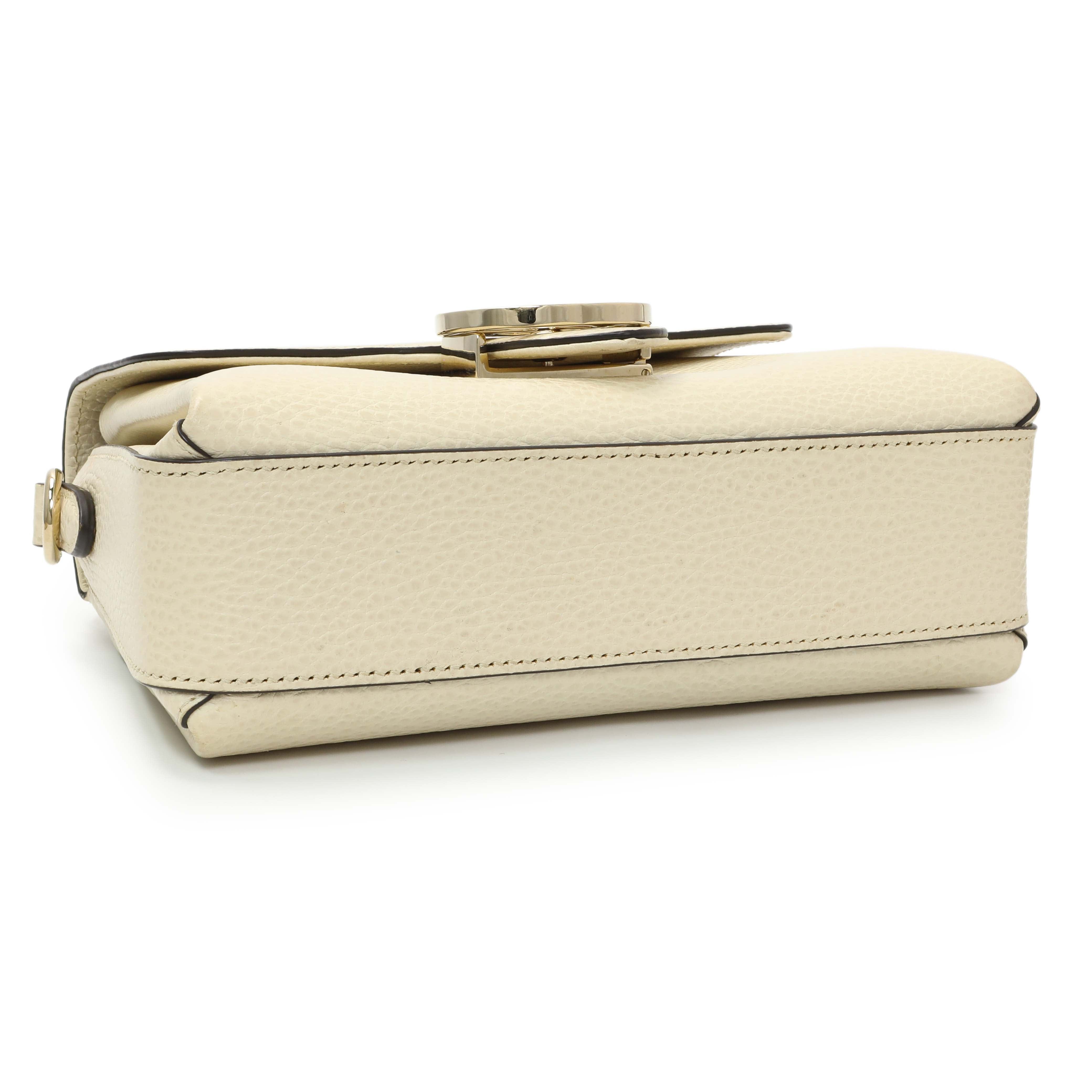 Gucci Mystic White Calfskin Interlocking G Crossbody Bag