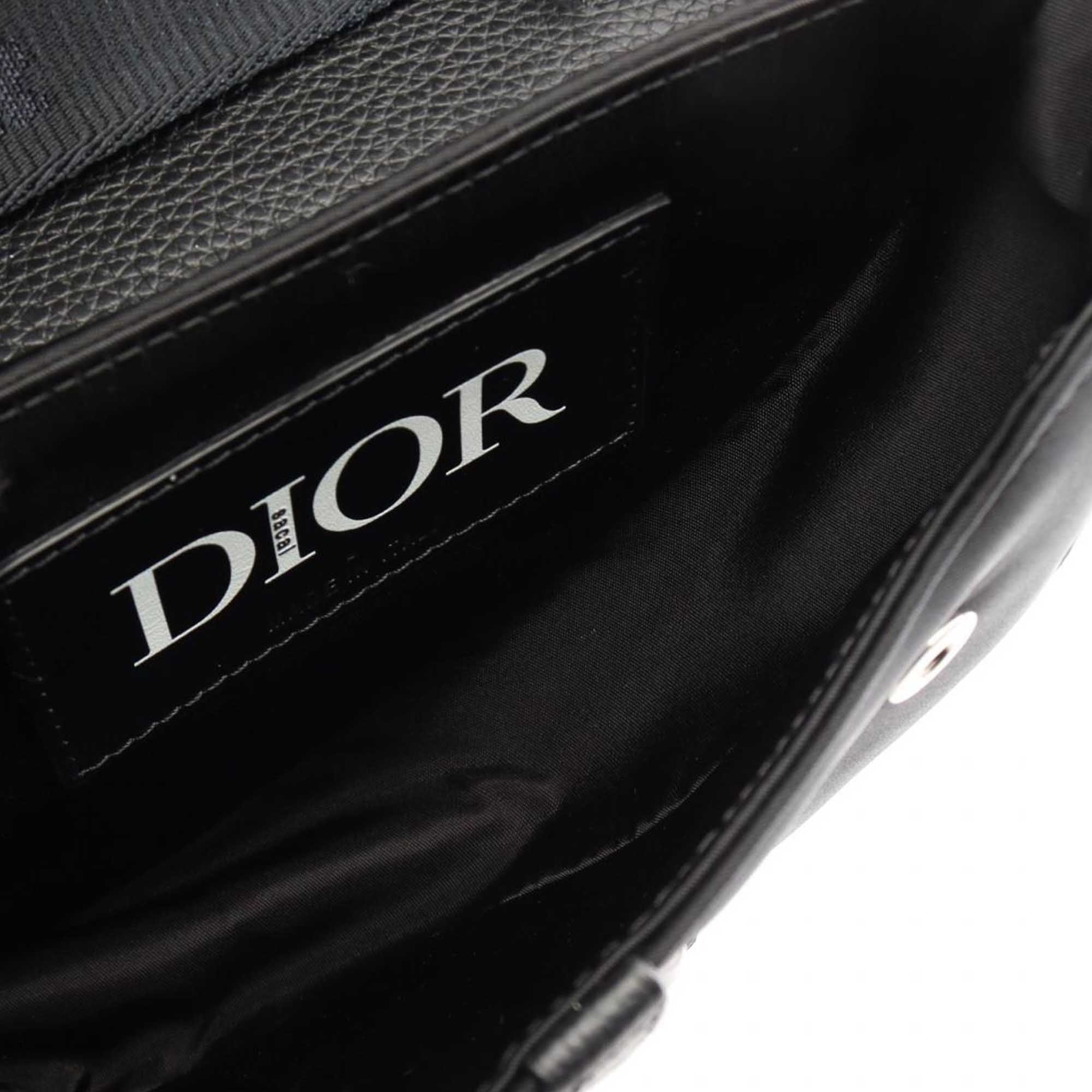 Dior Sacai Mini Nylon and Leather Saddle Crossbody