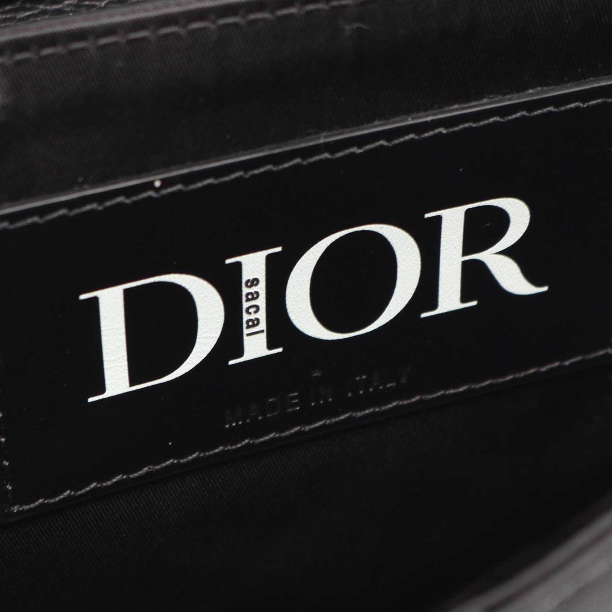 Dior Sacai Mini Nylon and Leather Saddle Crossbody