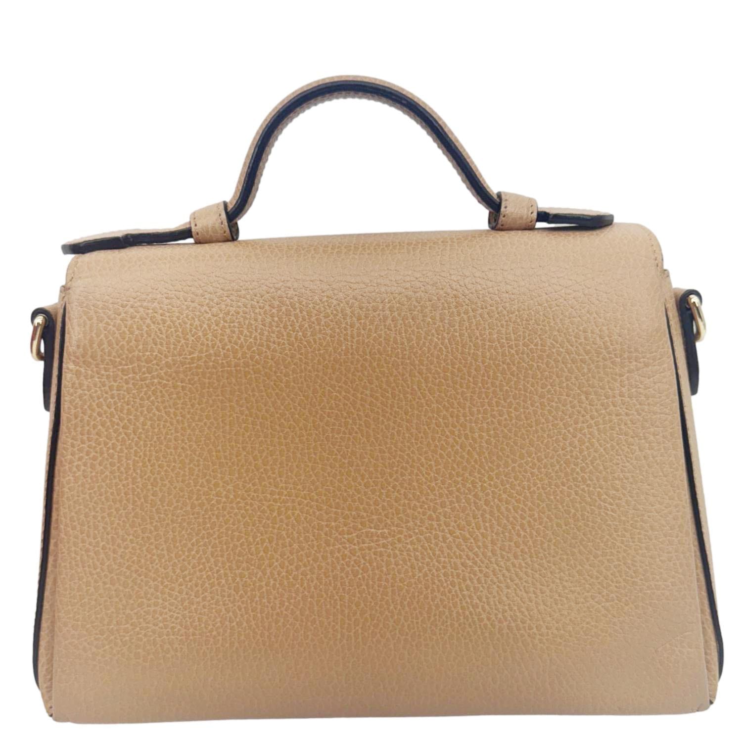 GUCCI Interlocking G Dollar Calfskin Leather Crossbody Bag Beige 510302