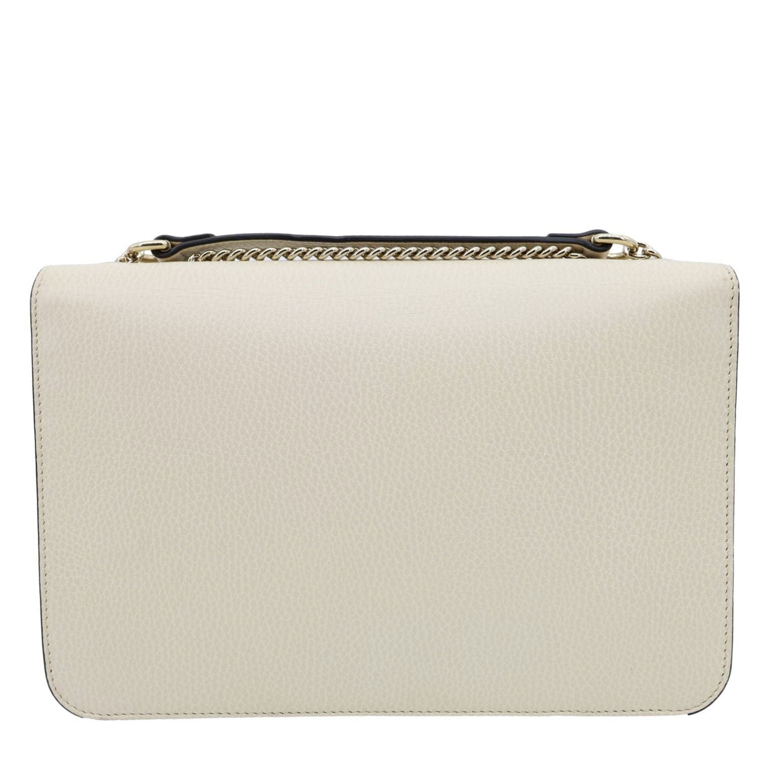 GUCCI Interlocking G Dollar Calfskin Top Handle Crossbody Bag Off White 510303