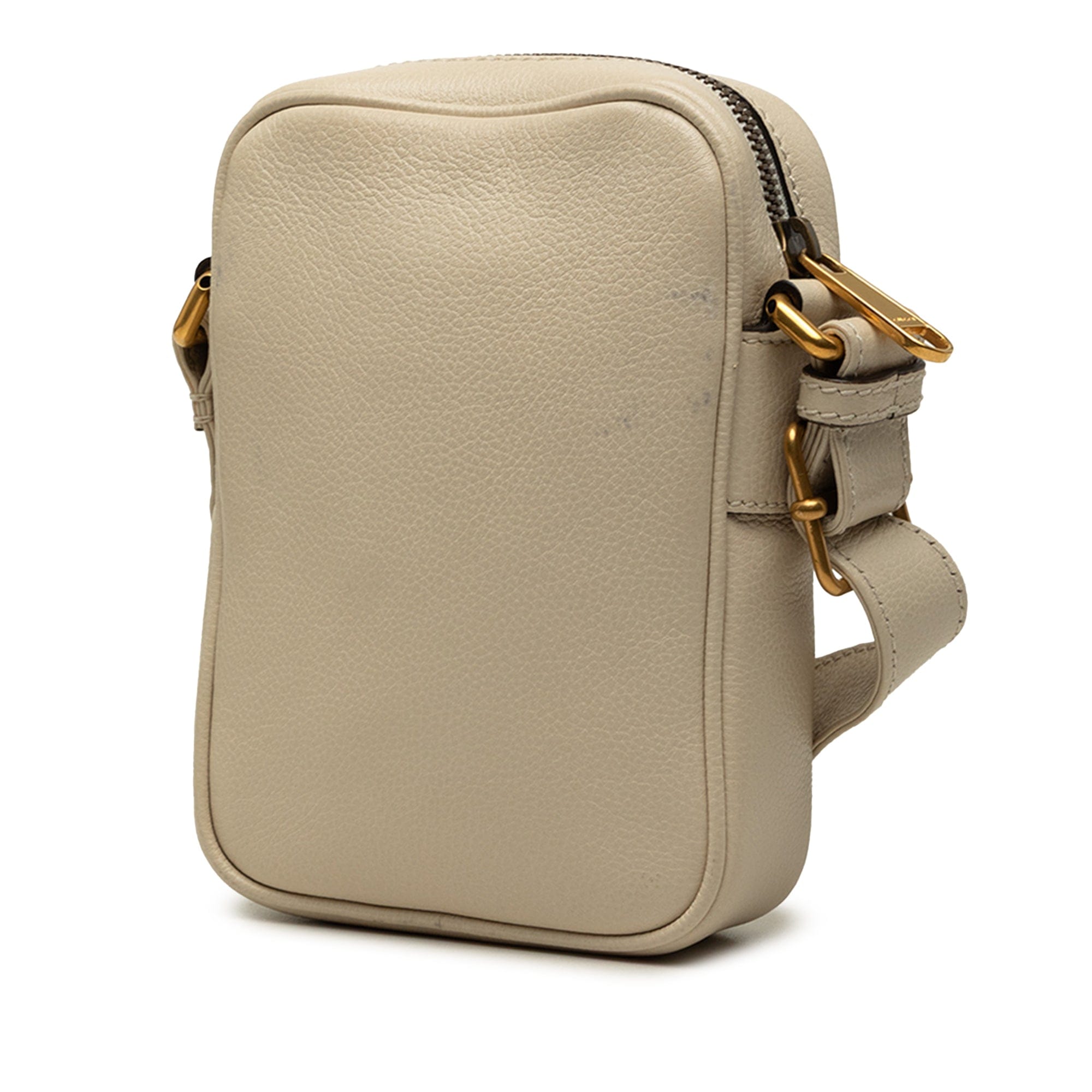 Gucci Mini Grained Calfskin Logo Crossbody