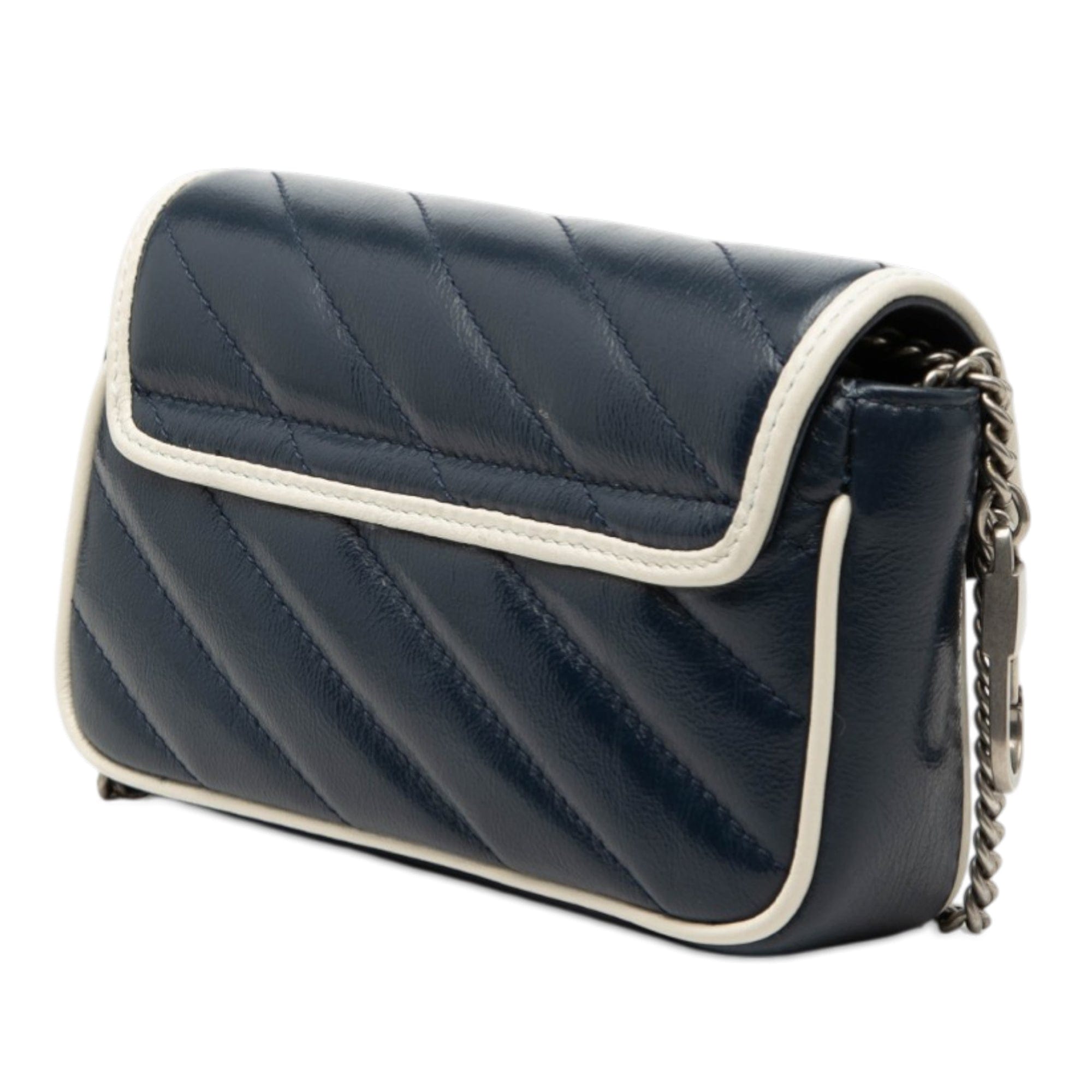 Gucci Super Mini GG Marmont Matelasse Leather Torchon Flap Crossbody