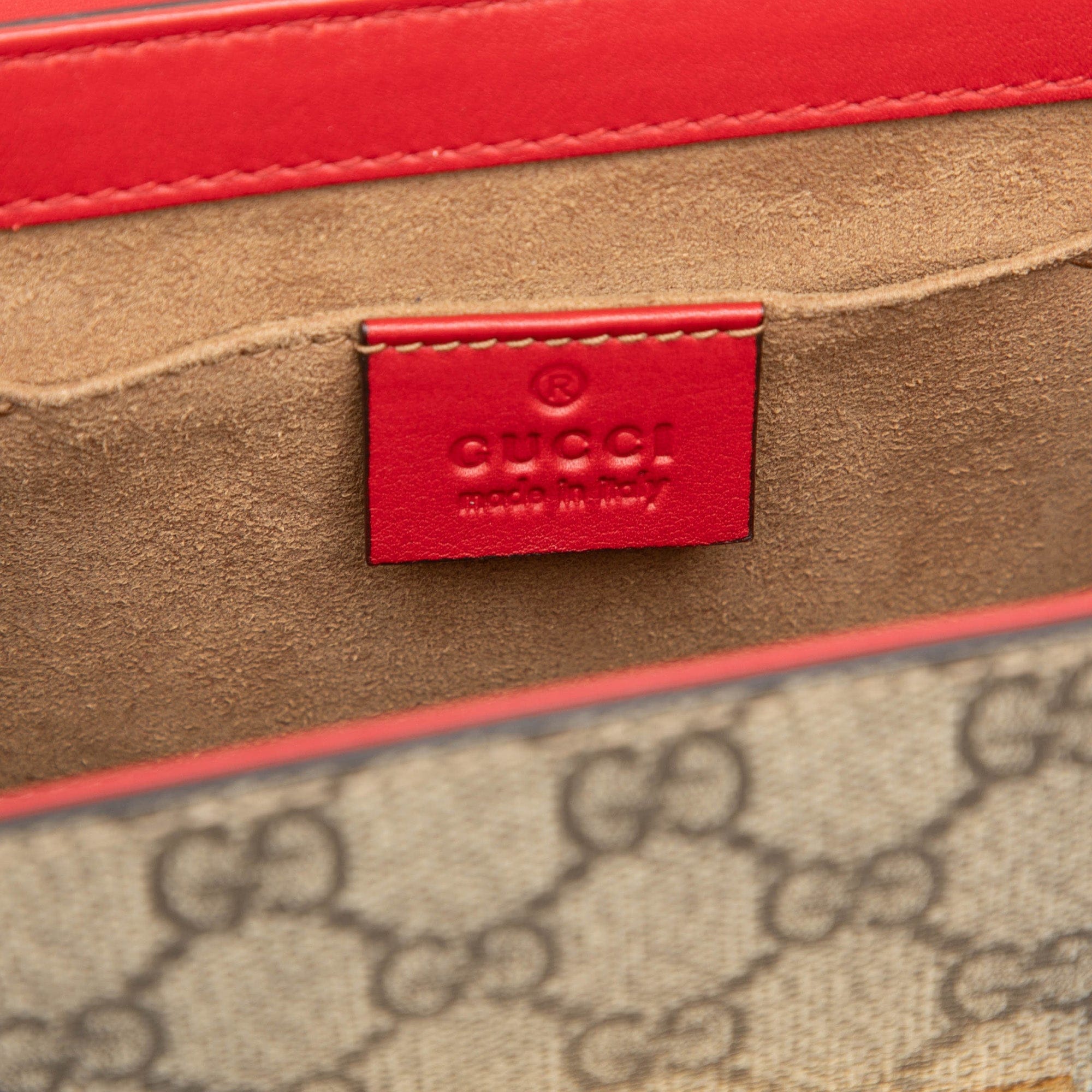 Gucci Small GG Supreme Padlock Crossbody