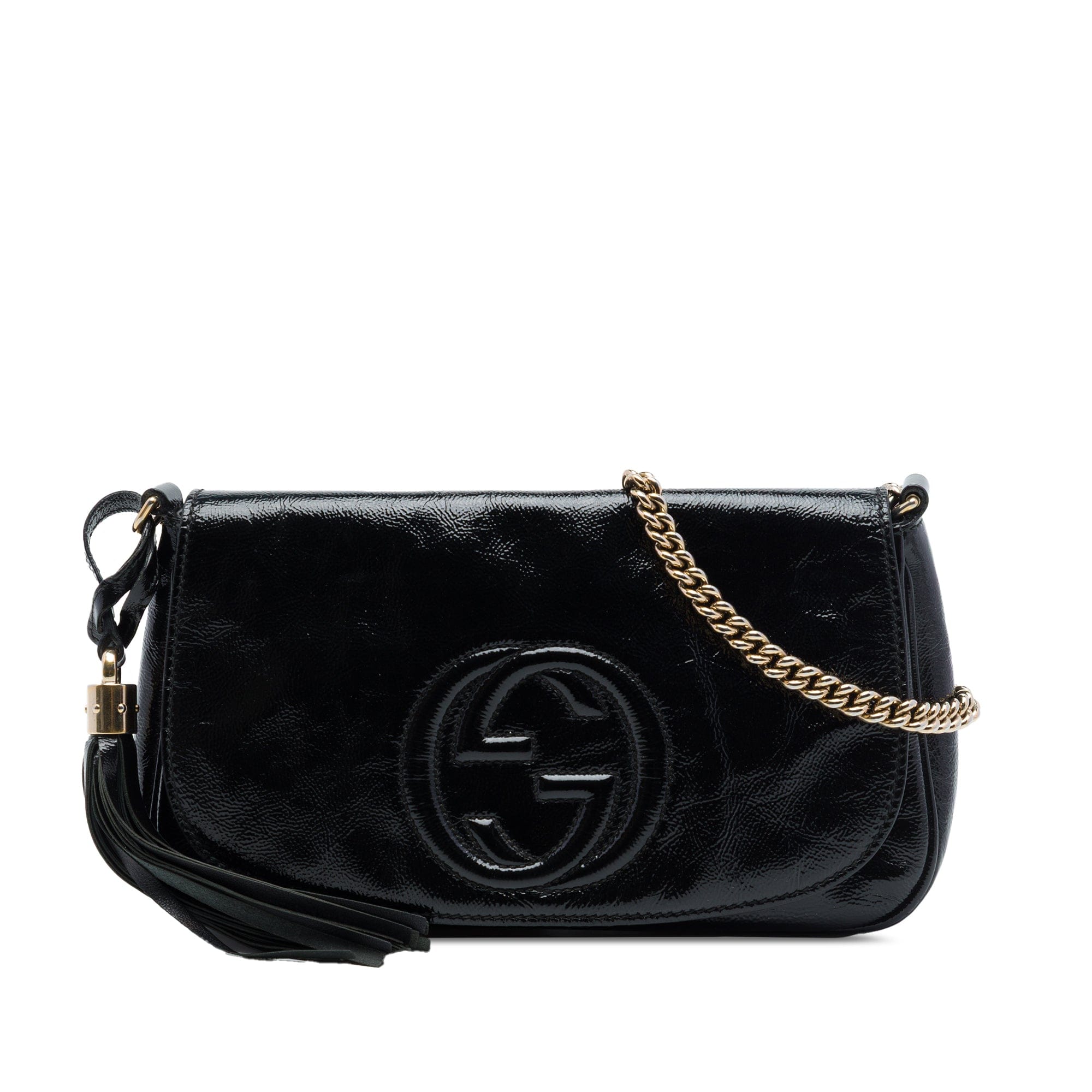 Gucci Medium Patent Soho Chain Flap Crossbody