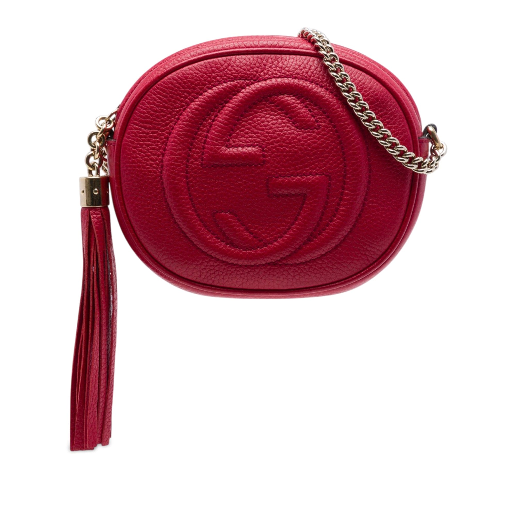 Gucci Mini Pebbled Calfskin Soho Chain Crossbody