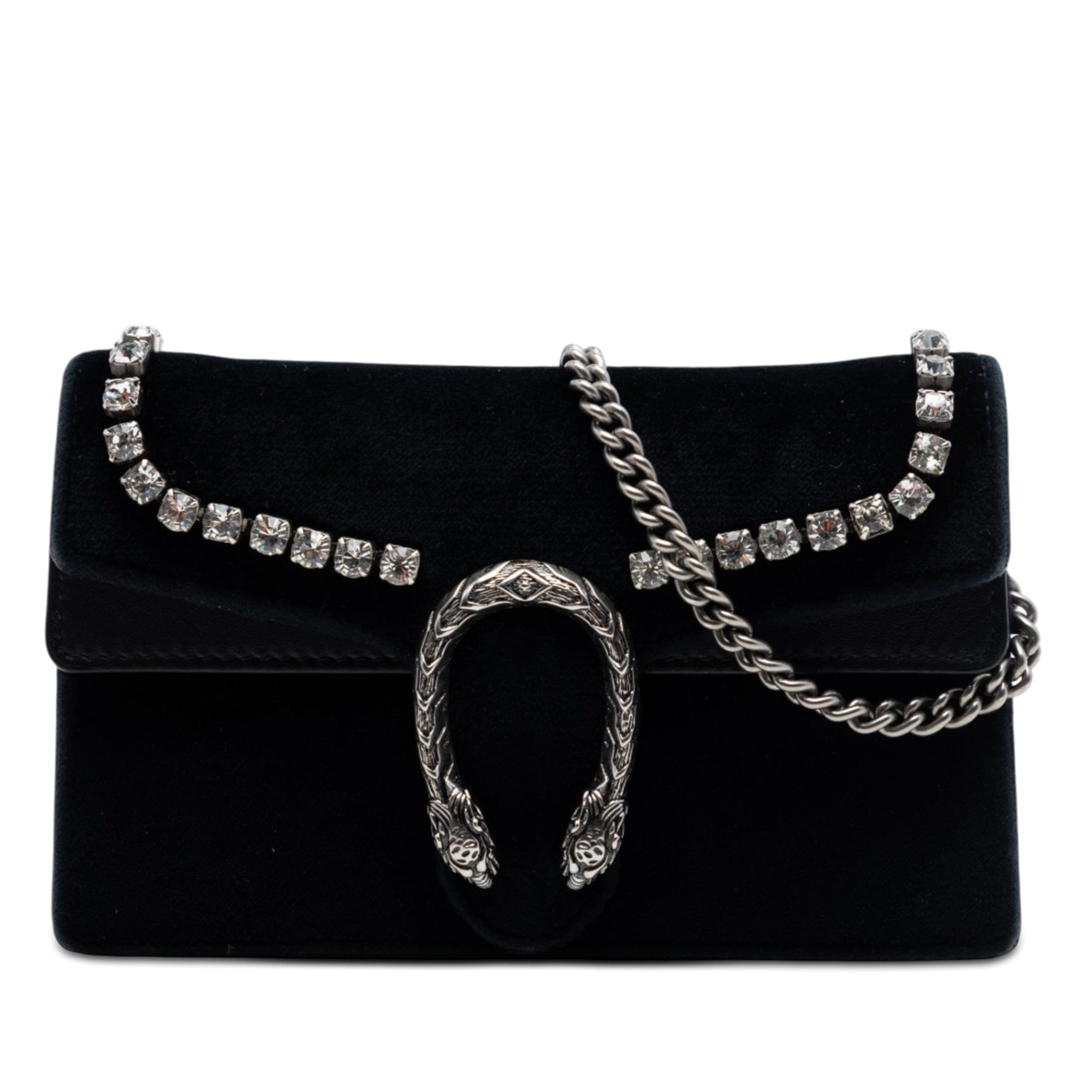 Gucci Mini Crystal Embellished Velvet Dionysus Crossbody