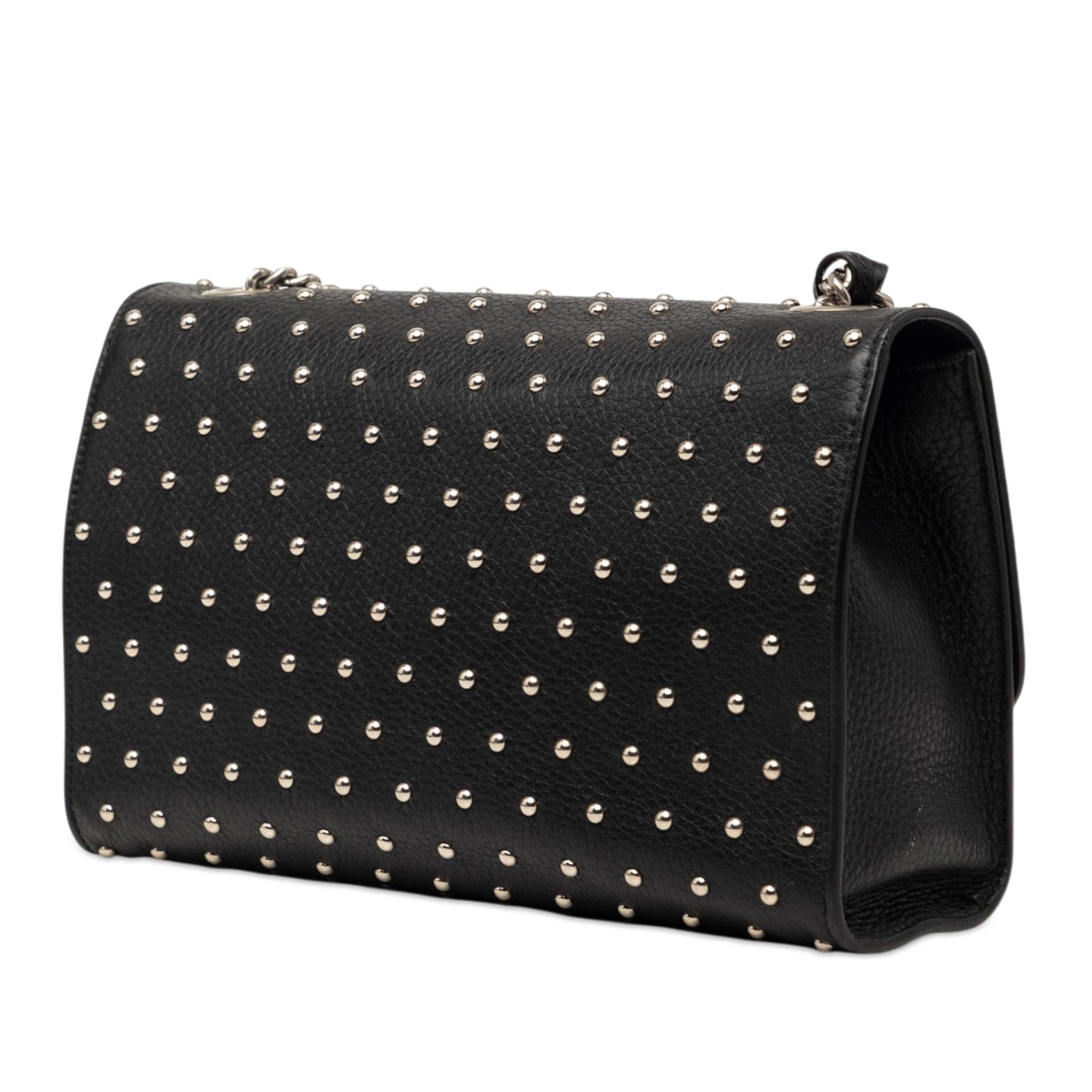 Gucci Medium Studded Leather Miss Bamboo Crossbody