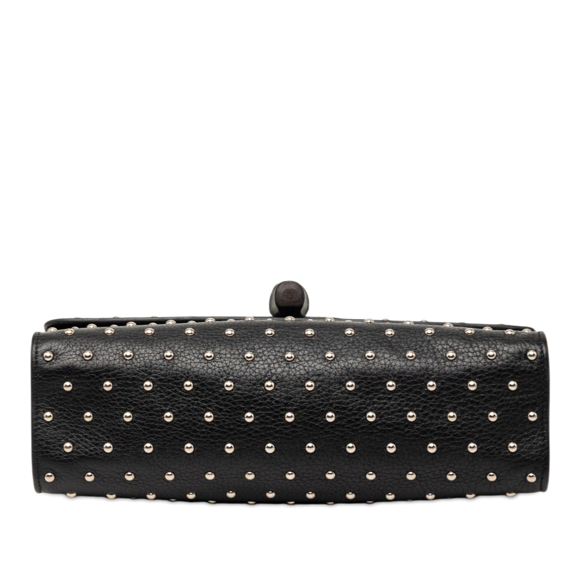 Gucci Medium Studded Leather Miss Bamboo Crossbody