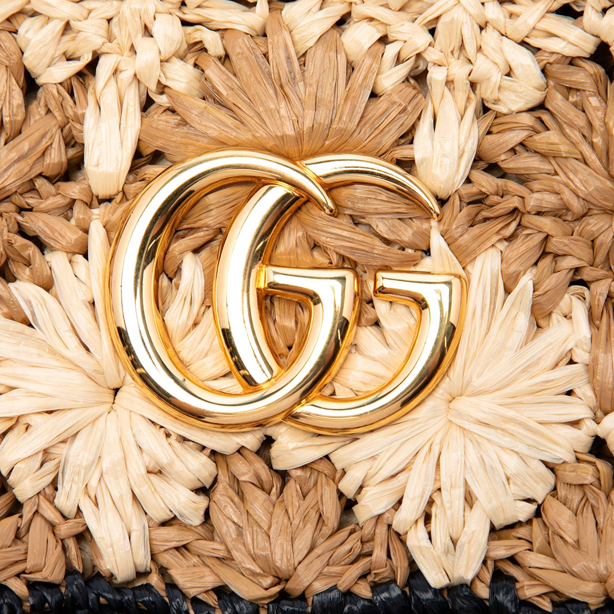 Gucci Small GG Marmont Raffia Crossbody