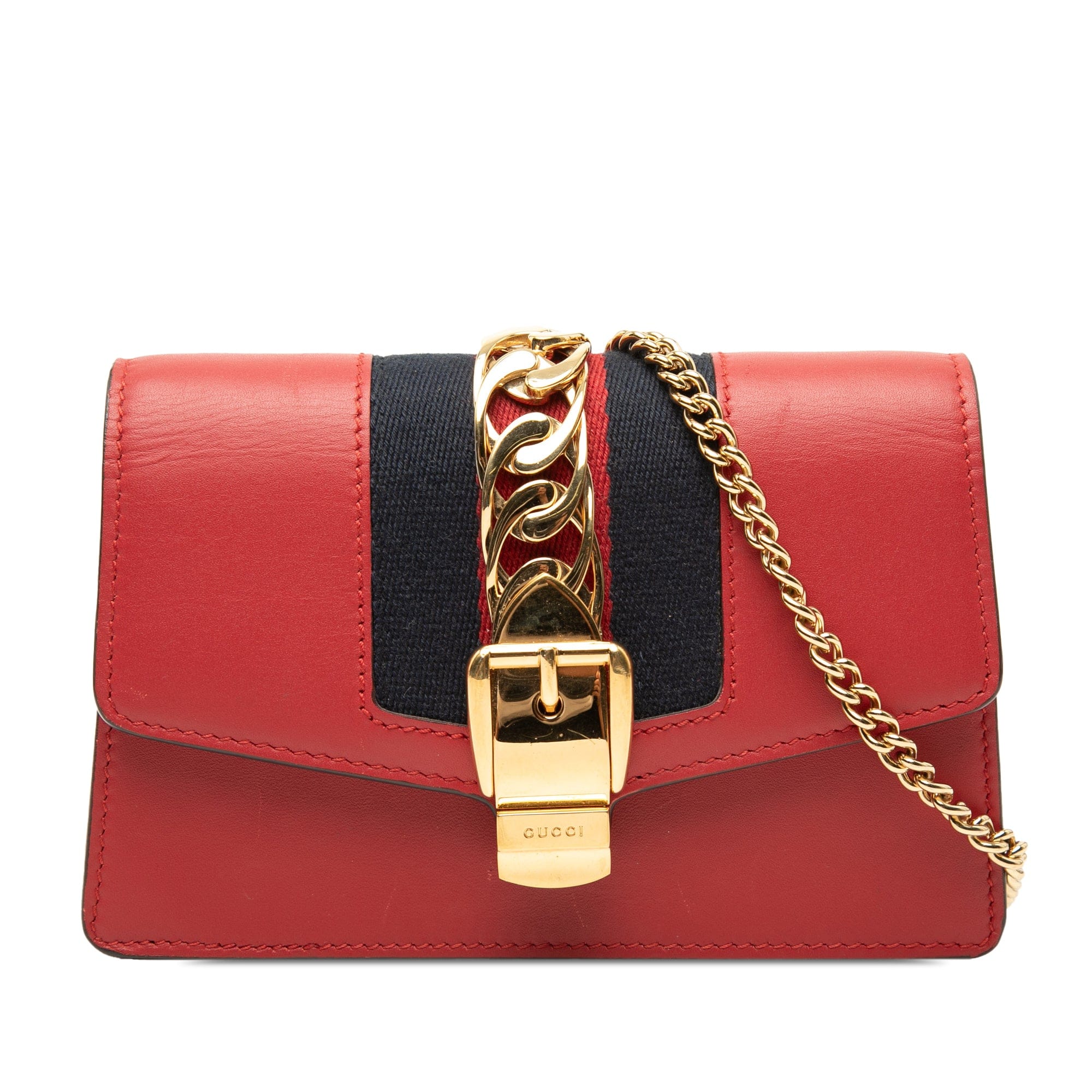 Gucci Super Mini Calfskin Sylvie Chain Crossbody