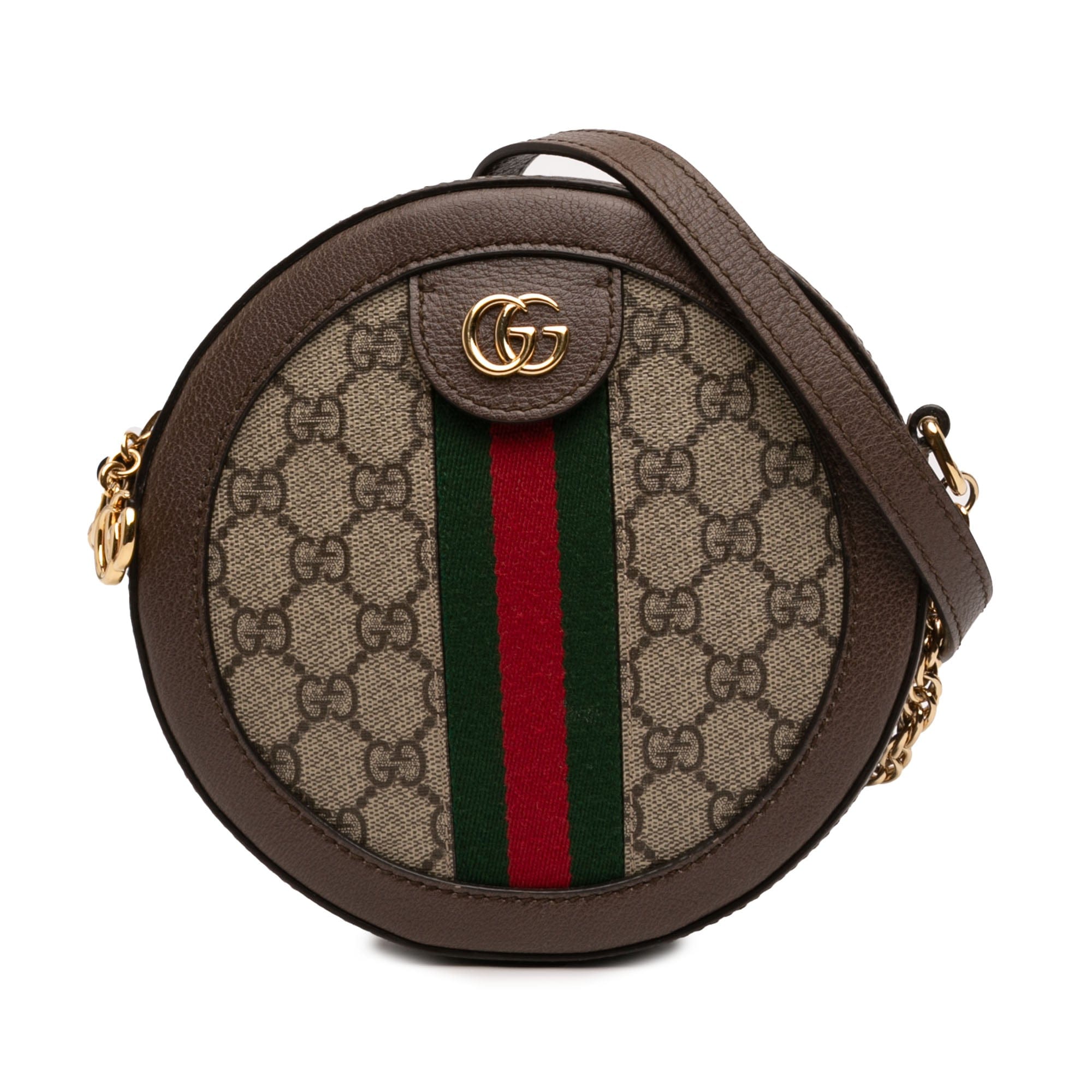Gucci Mini GG Supreme Web Ophidia Round Crossbody