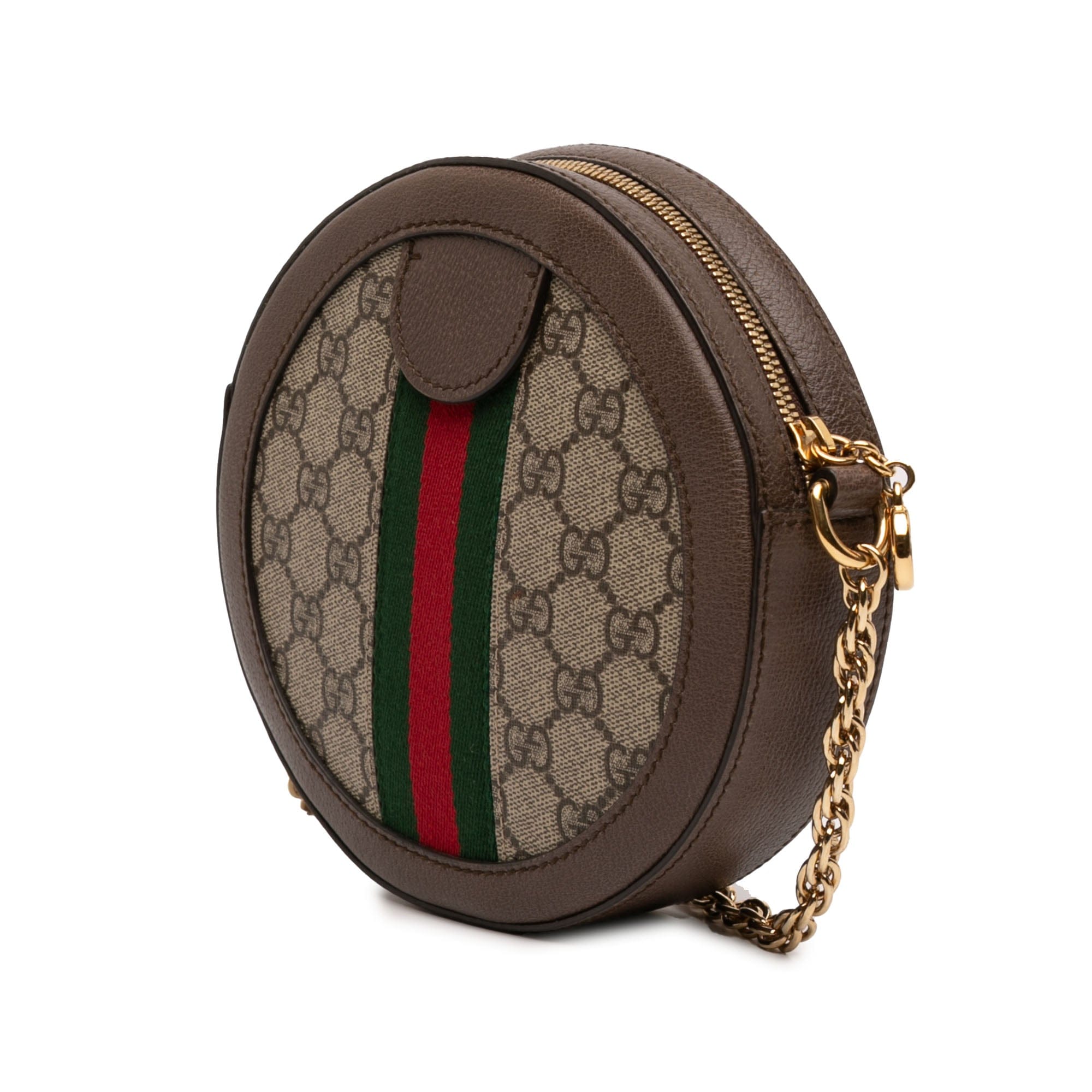 Gucci Mini GG Supreme Web Ophidia Round Crossbody