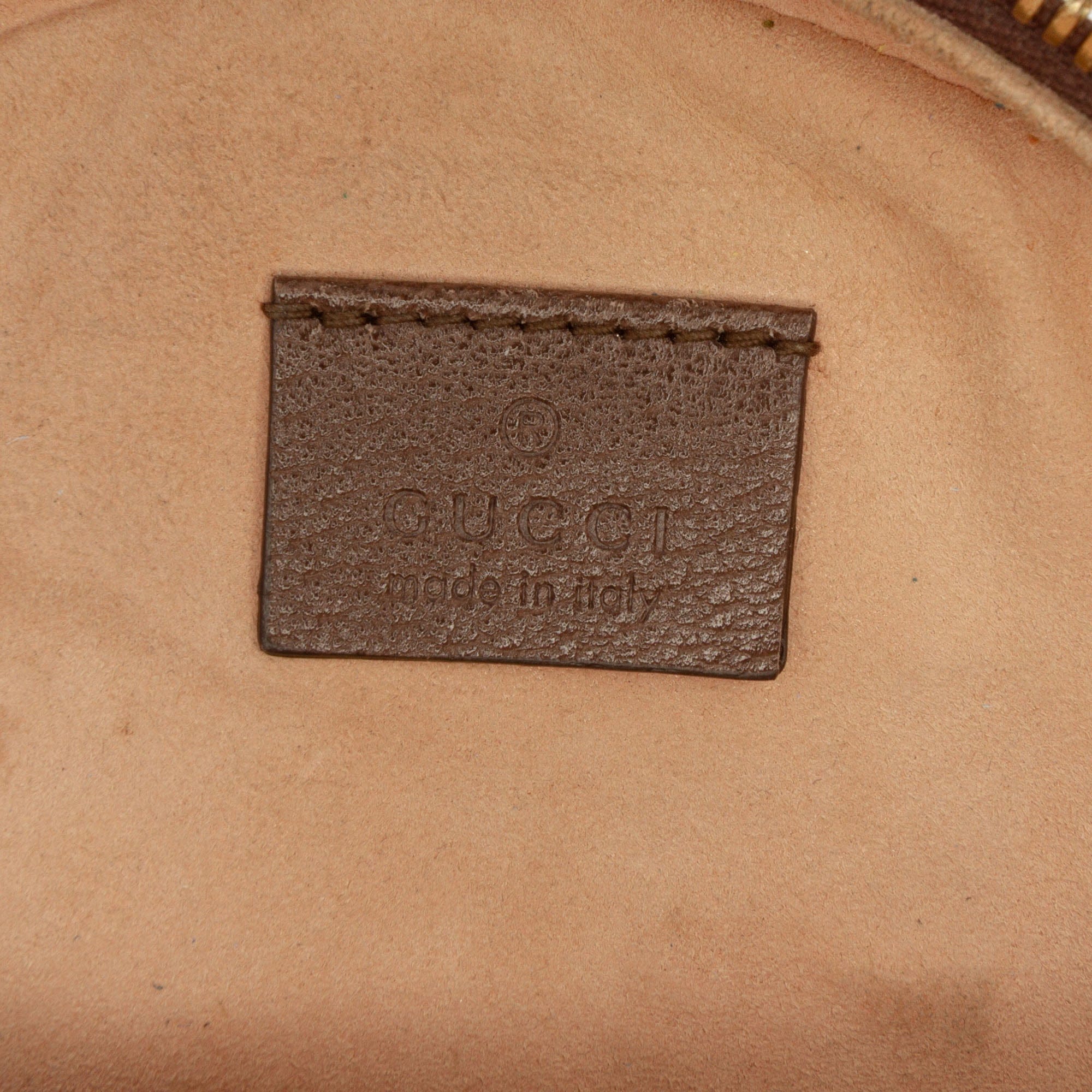 Gucci Mini GG Supreme Web Ophidia Round Crossbody