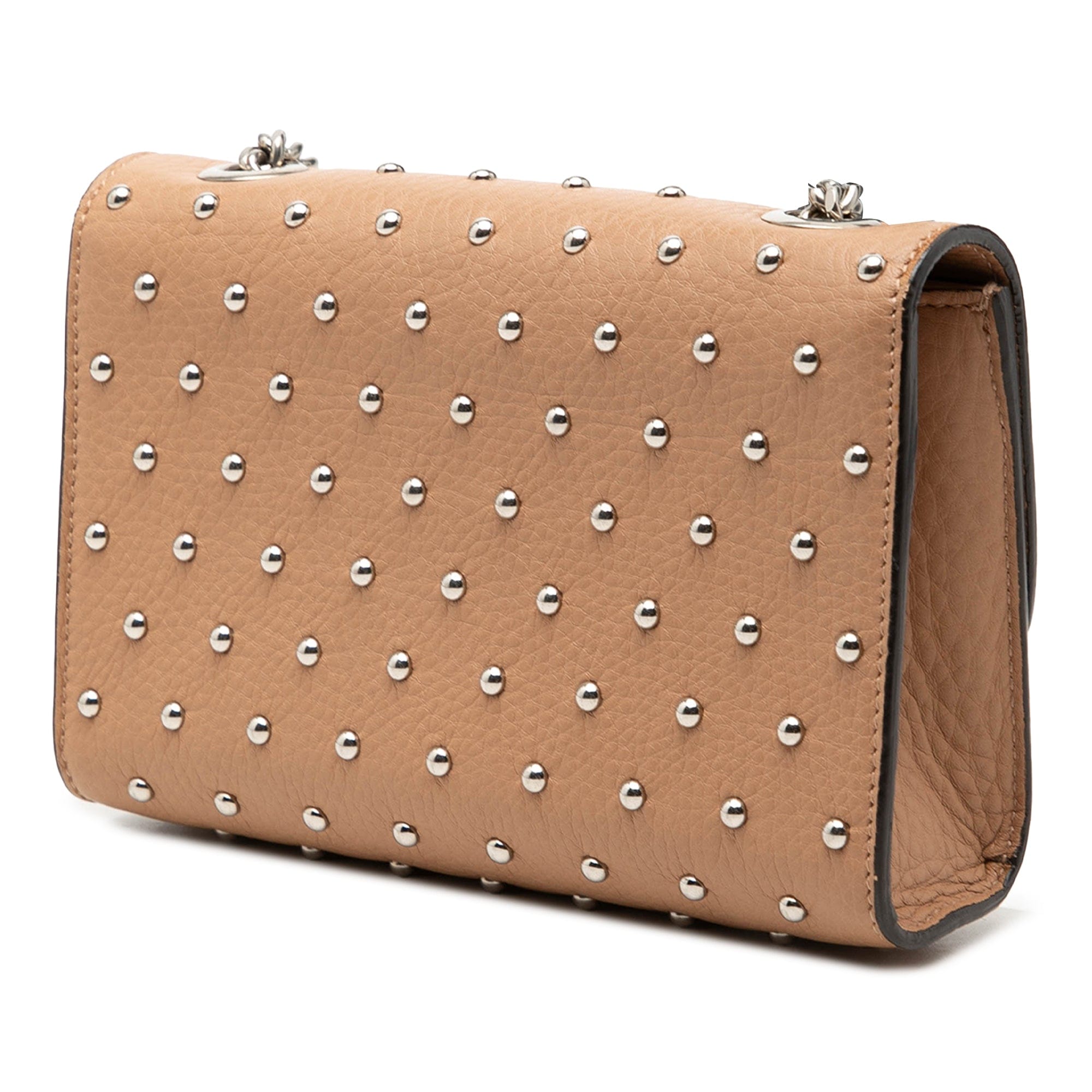 Gucci Small Calfskin Studded Miss Bamboo Crossbody