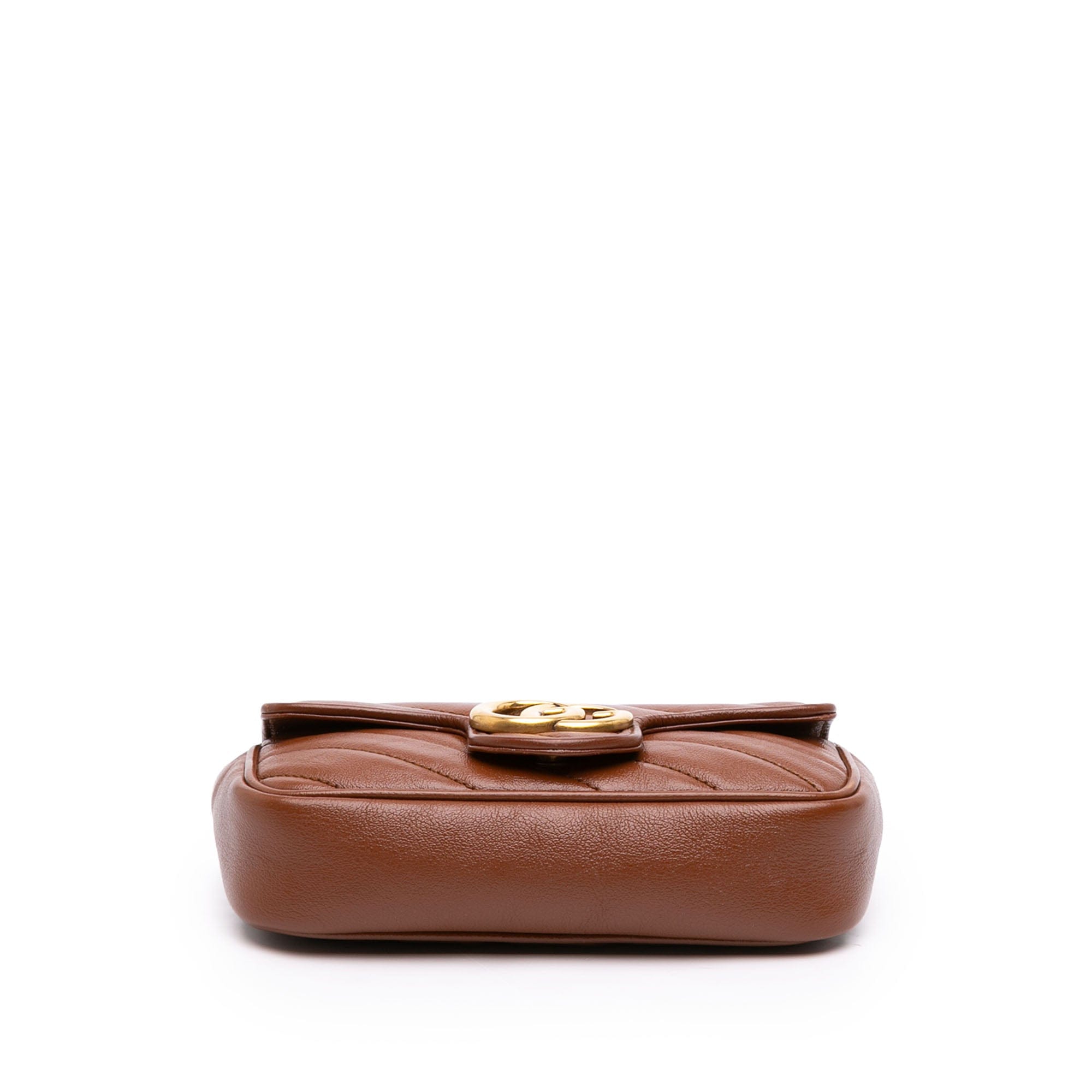 Gucci Mini GG Marmont Matelasse Diagonal Leather Flap Crossbody