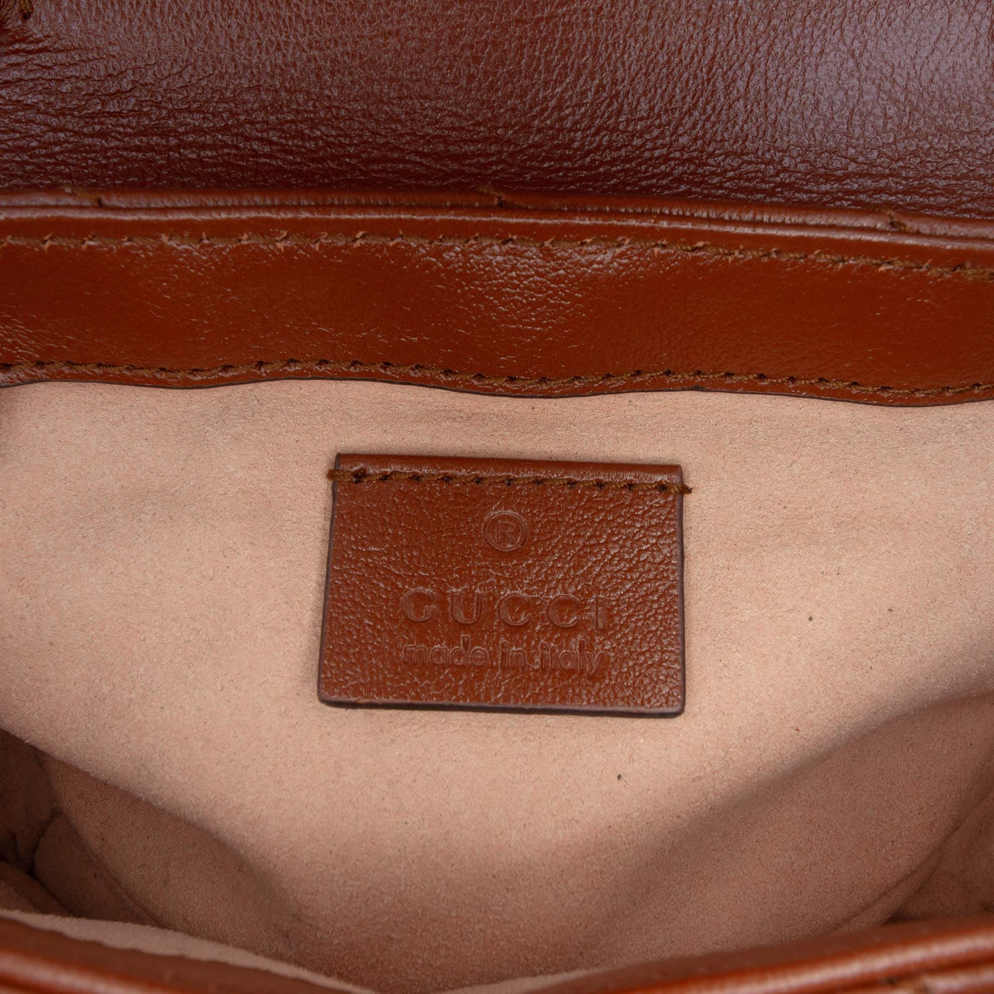 Gucci Mini GG Marmont Matelasse Diagonal Leather Flap Crossbody