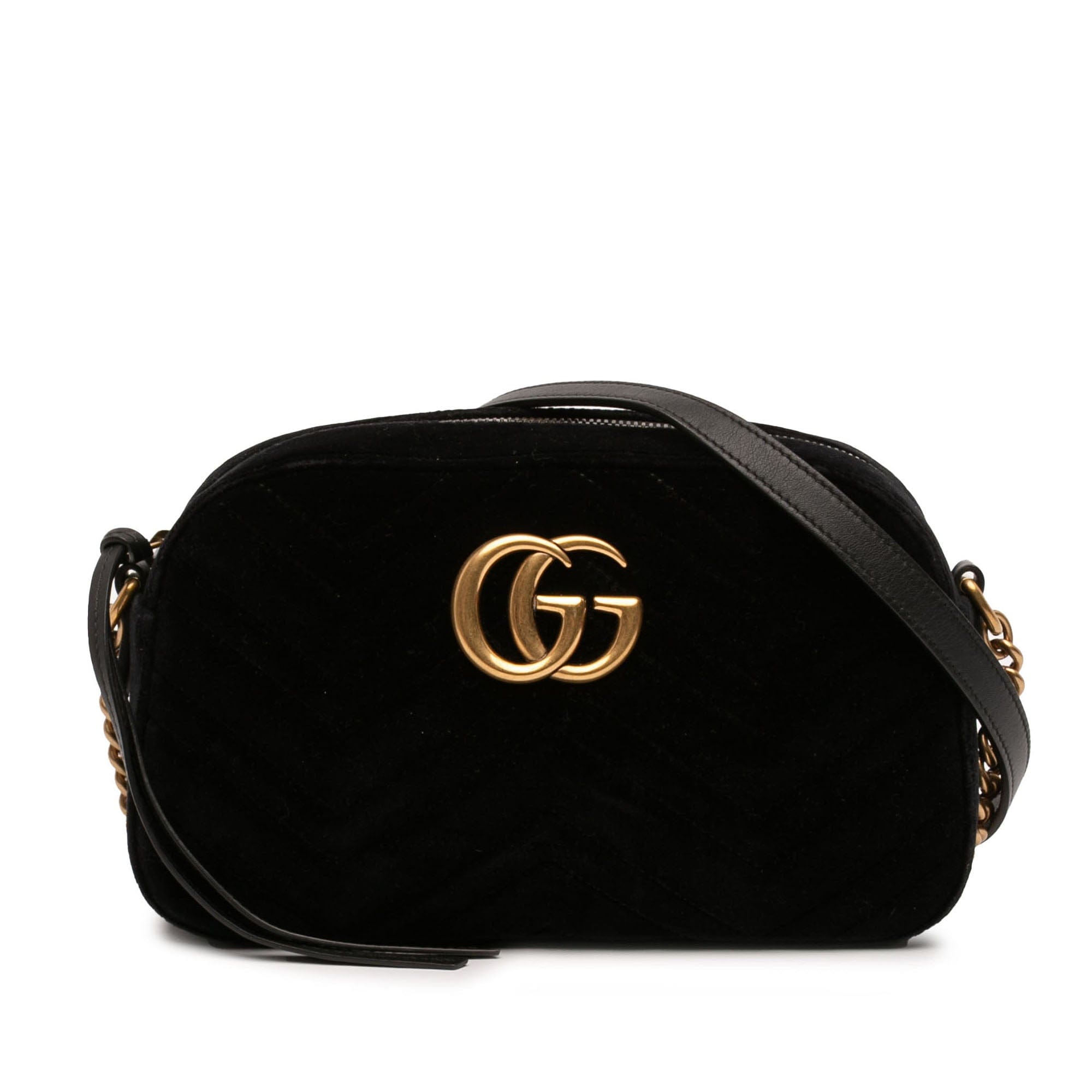 Gucci Small GG Marmont Matelasse Velvet Crossbody