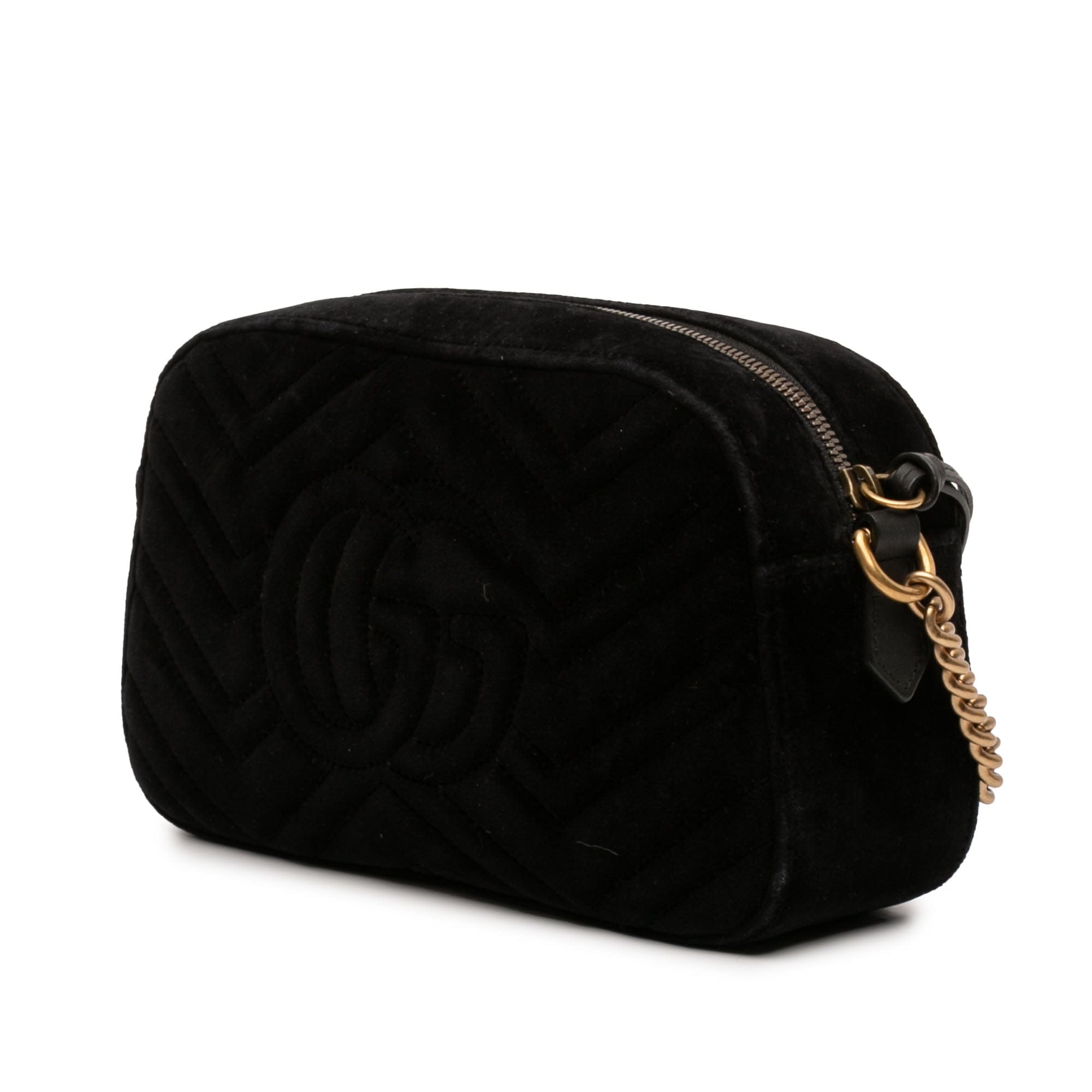 Gucci Small GG Marmont Matelasse Velvet Crossbody