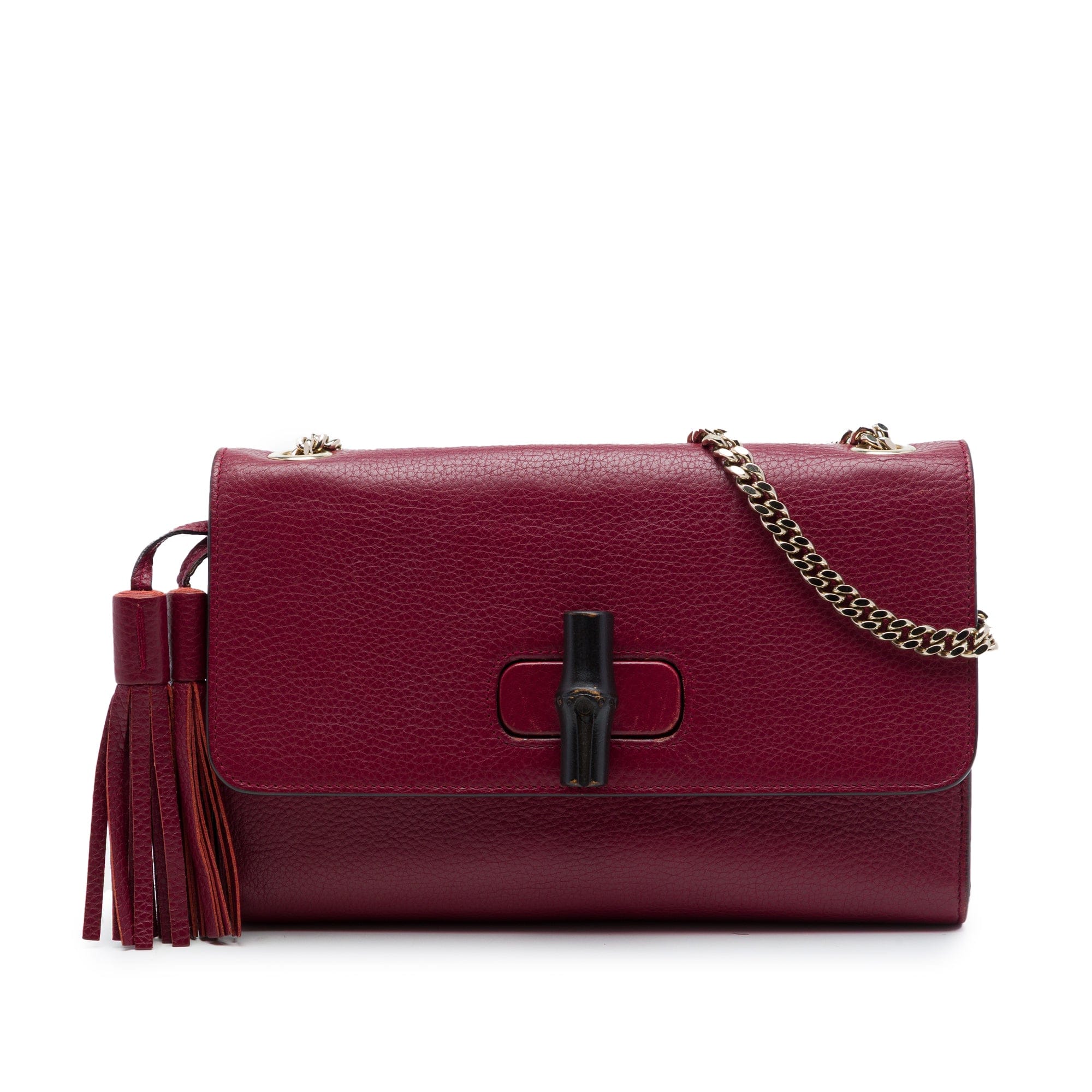 Gucci Medium Leather Miss Bamboo Crossbody