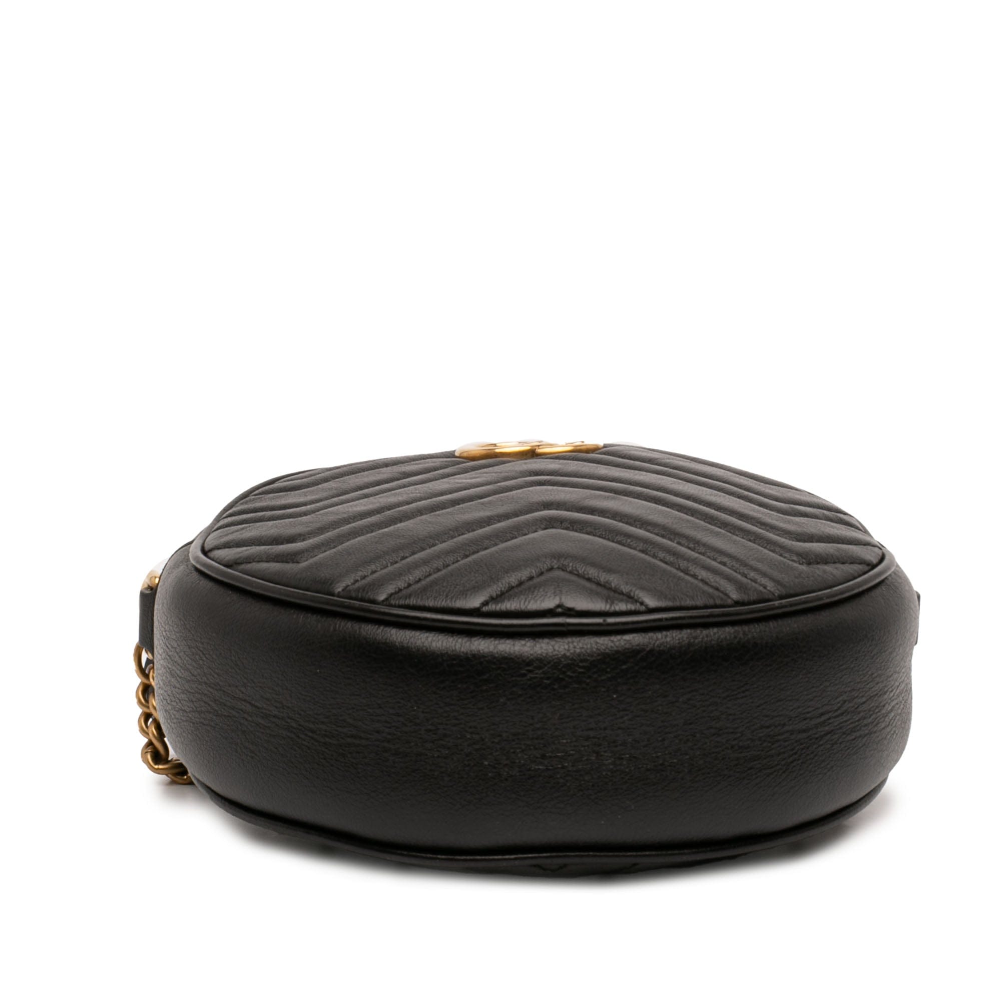 Gucci Mini GG Marmont Matelasse Leather Round Crossbody
