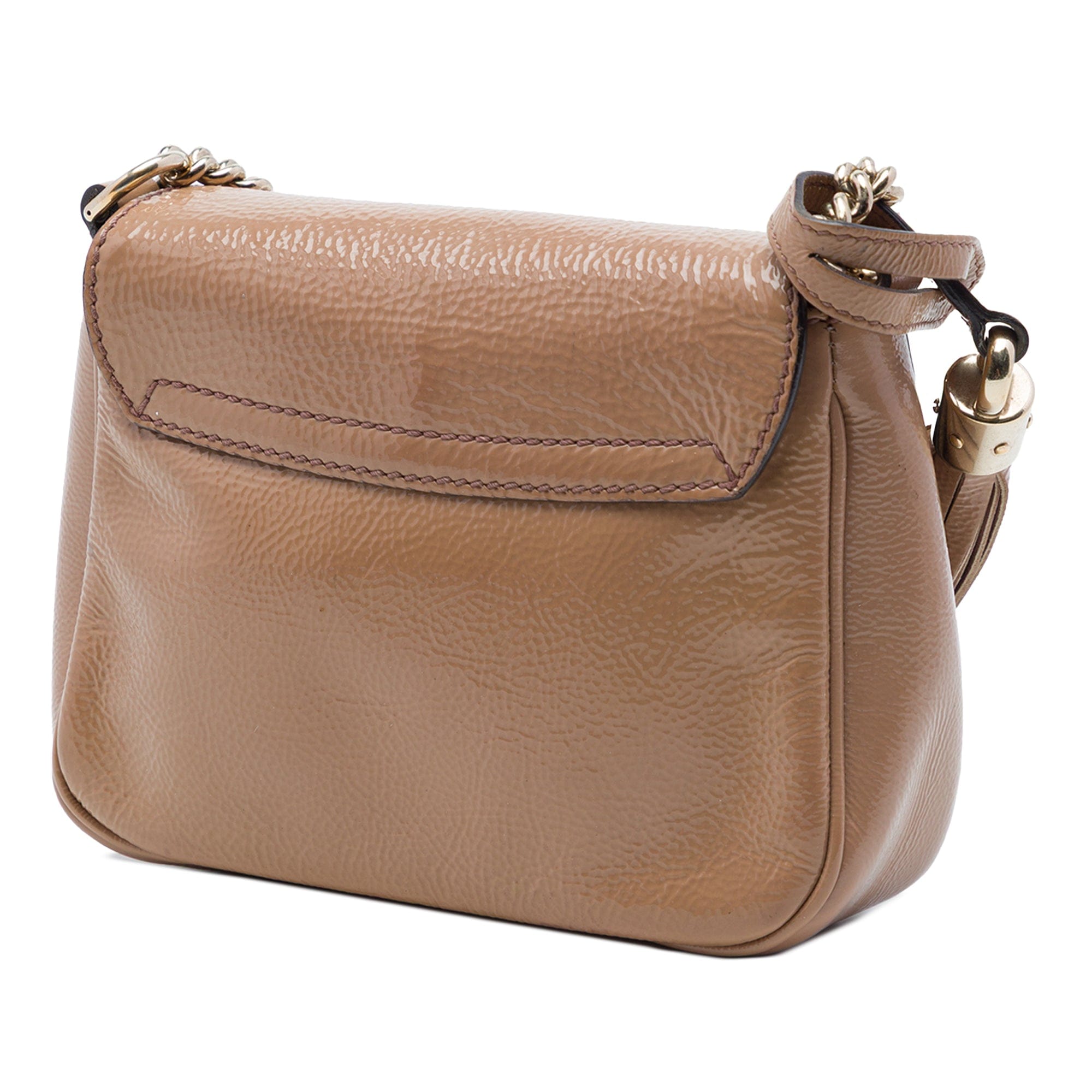 Gucci Small Patent Soho Chain Flap Crossbody