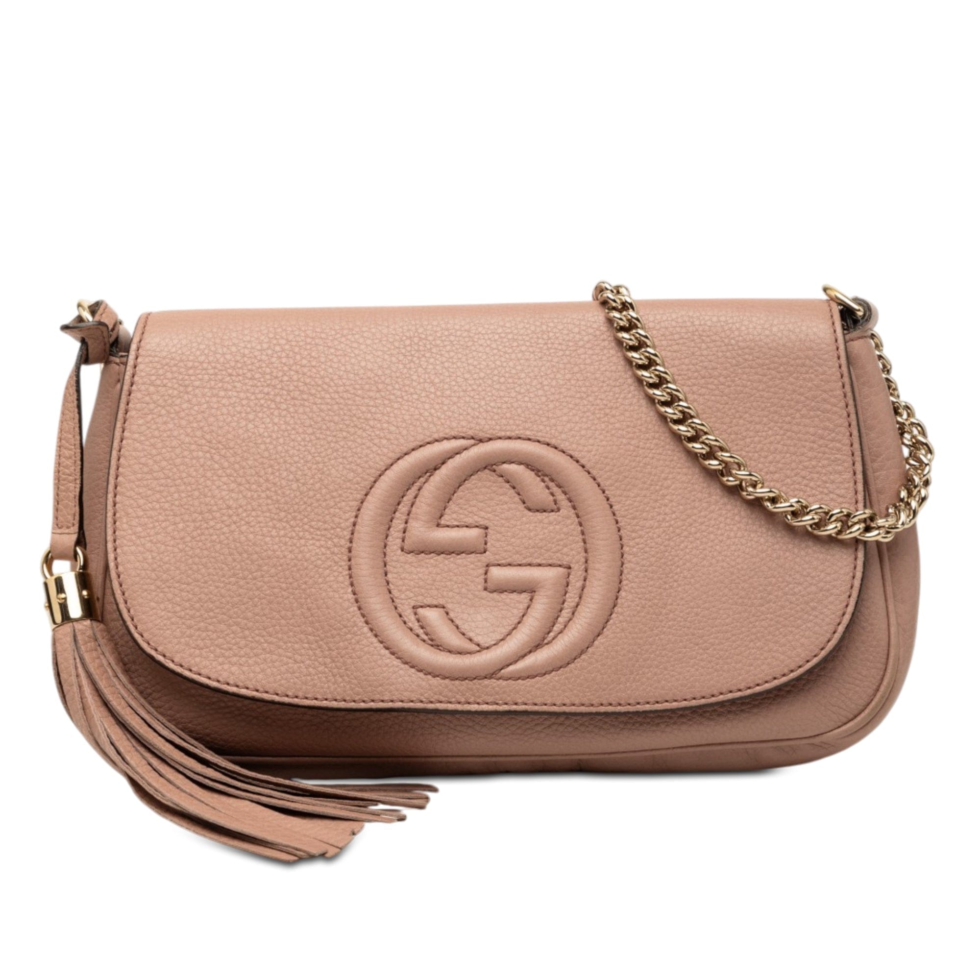 Gucci Medium Calfskin Soho Chain Flap Crossbody