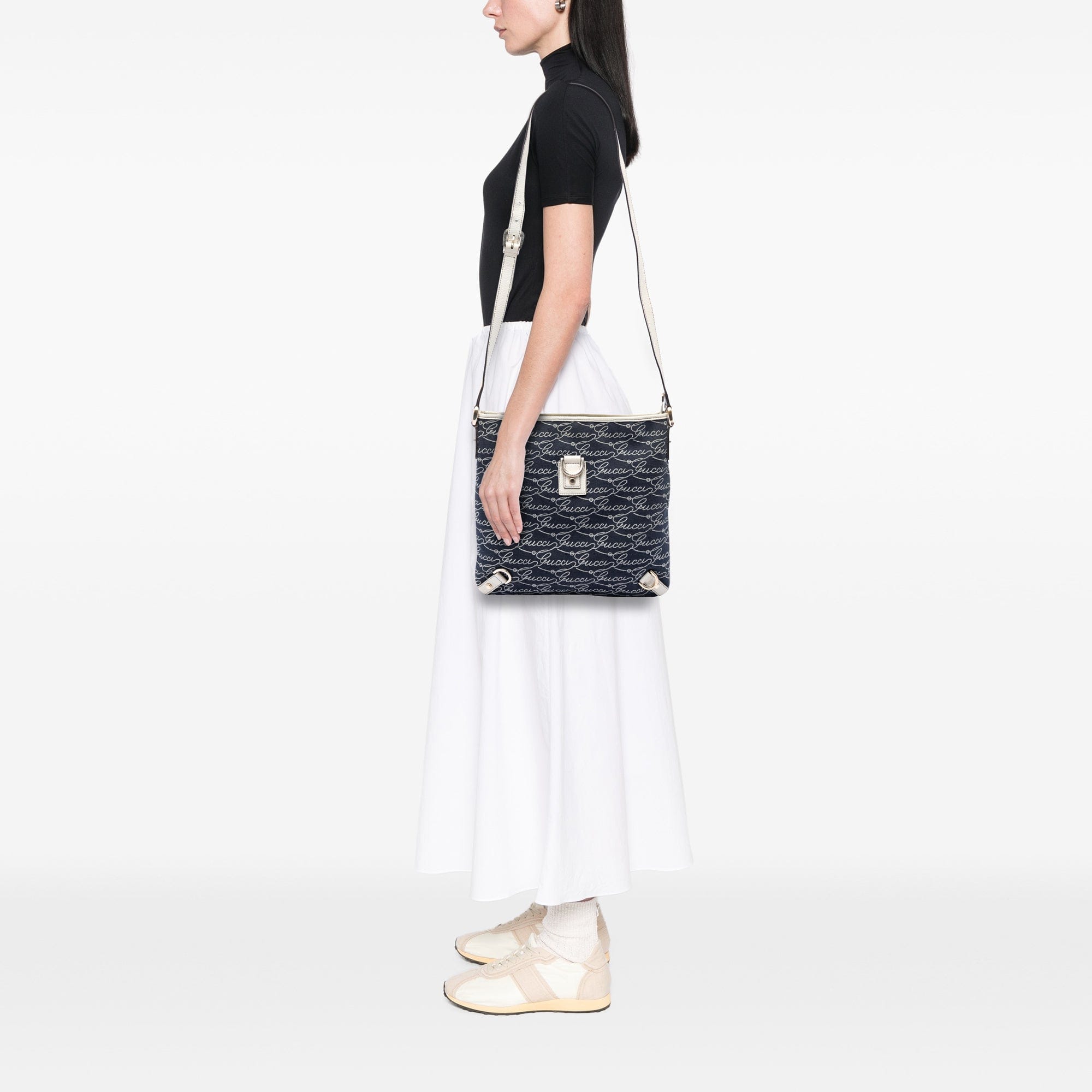 Gucci 85th Anniversary Denim Abbey D Ring Crossbody
