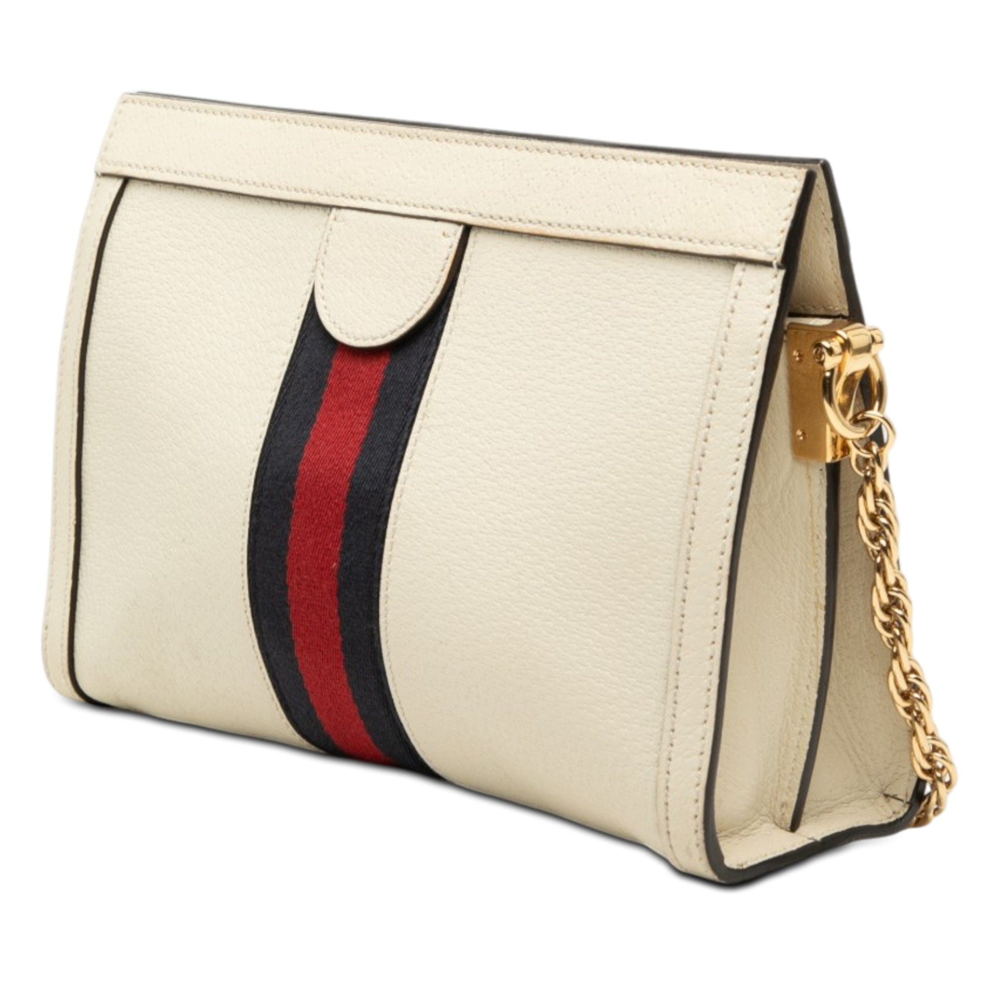 Gucci Small Calfskin Web Ophidia Chain Crossbody