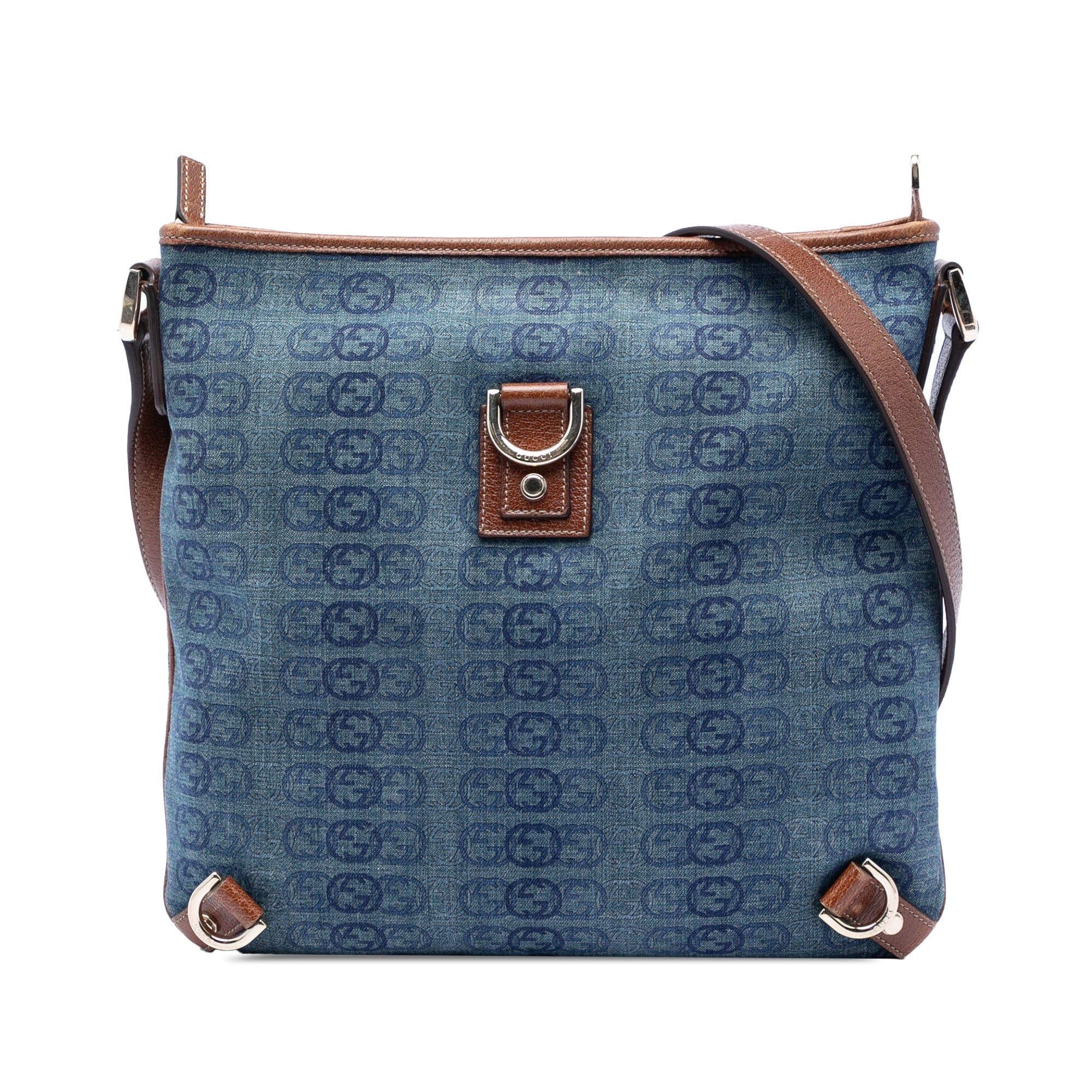 Gucci GG Denim Abbey D Ring Crossbody