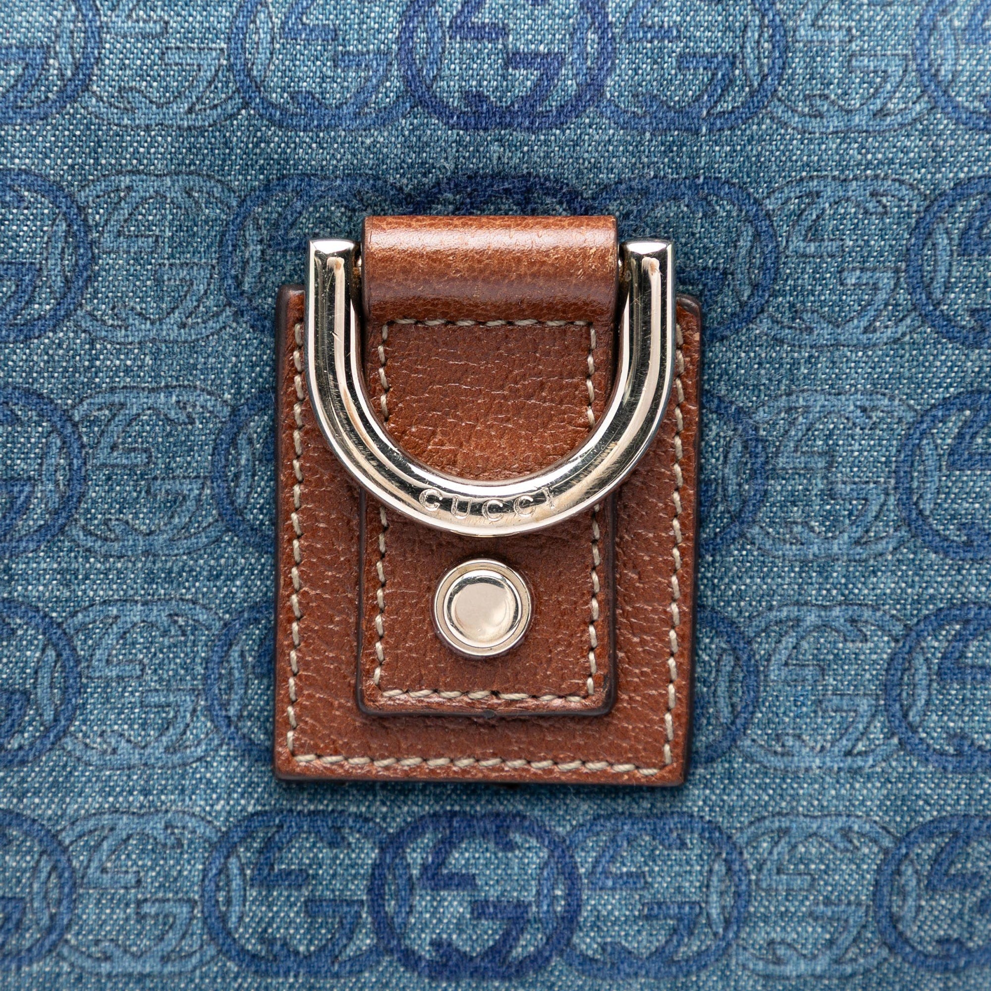 Gucci GG Denim Abbey D Ring Crossbody