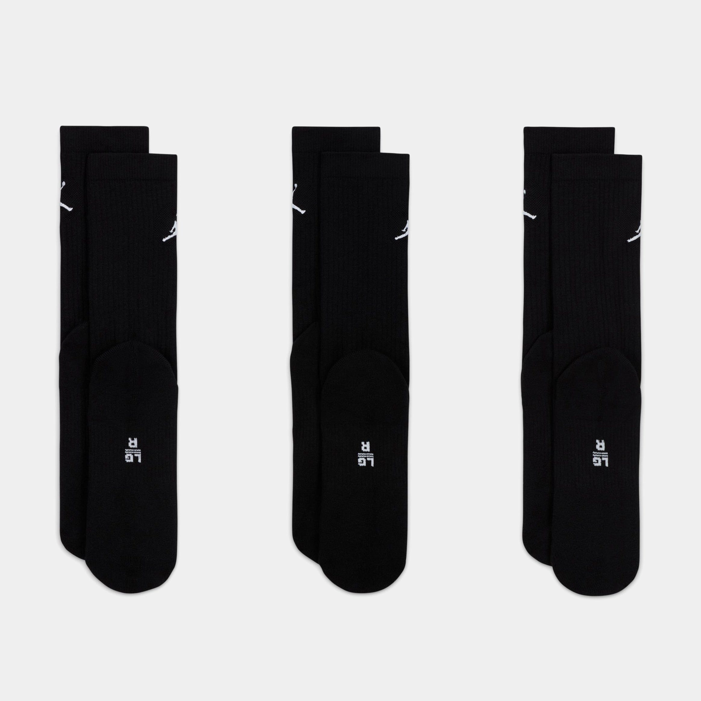 Air Jordan Everyday Crew Mens Socks (Black/White)