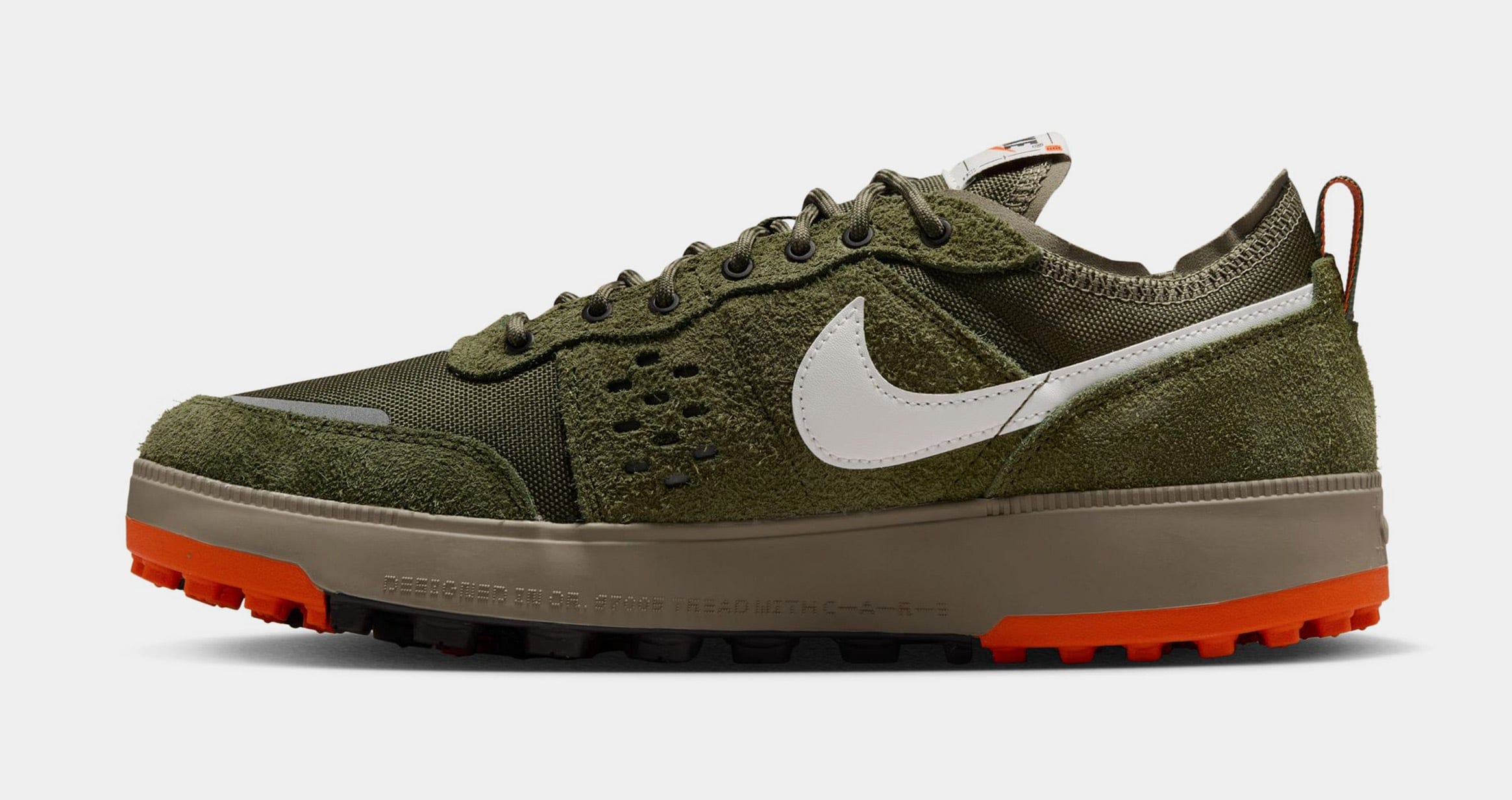 Nike C1TY Premium Cordura Mens Running Shoes (Rough Green/Summit White/Electro Orange)