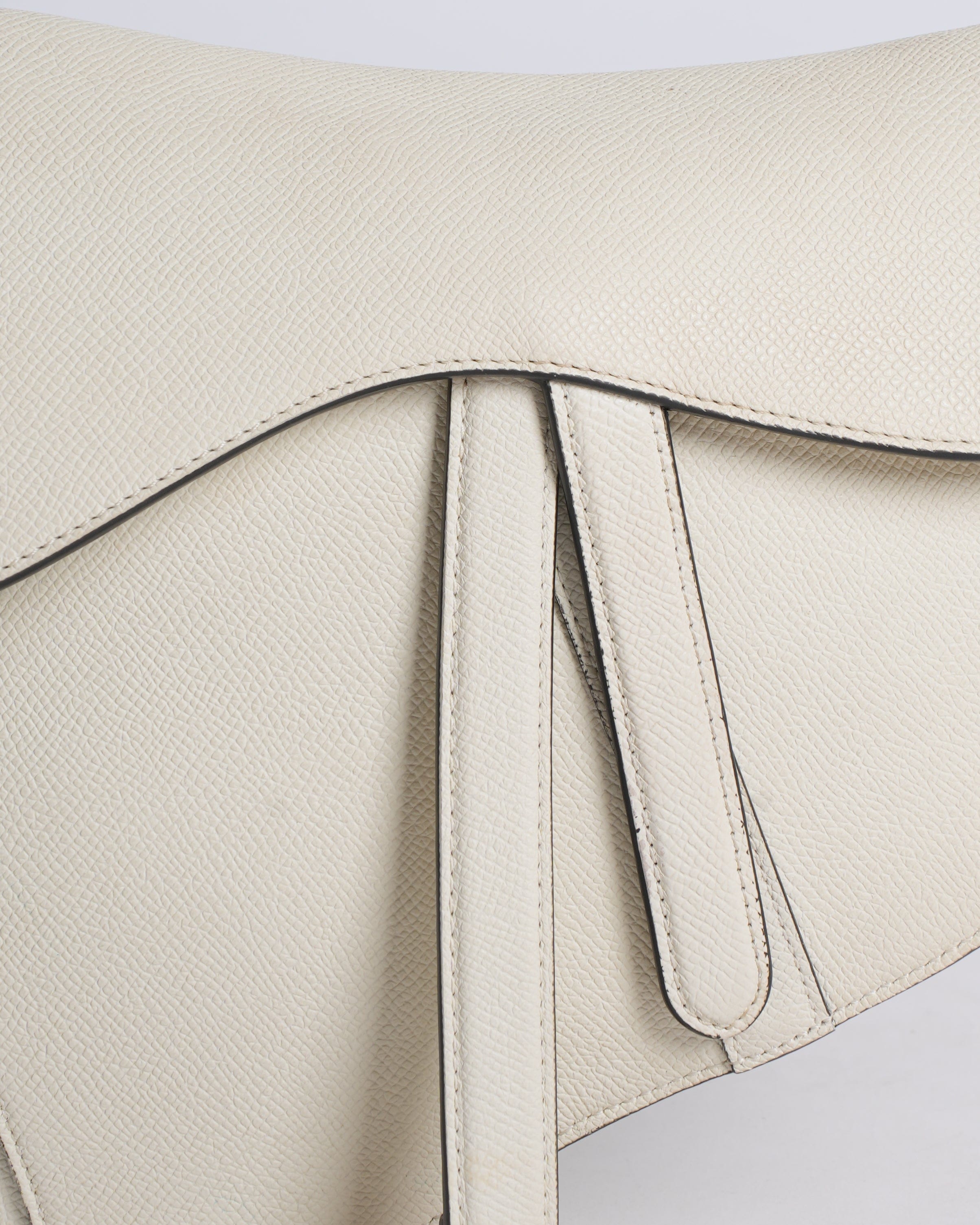 Dior Christian dior saddle bag with strap in latte grained calfskin