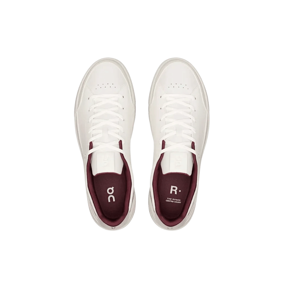 On Running THE ROGER Centre Court Ivory | Maroon