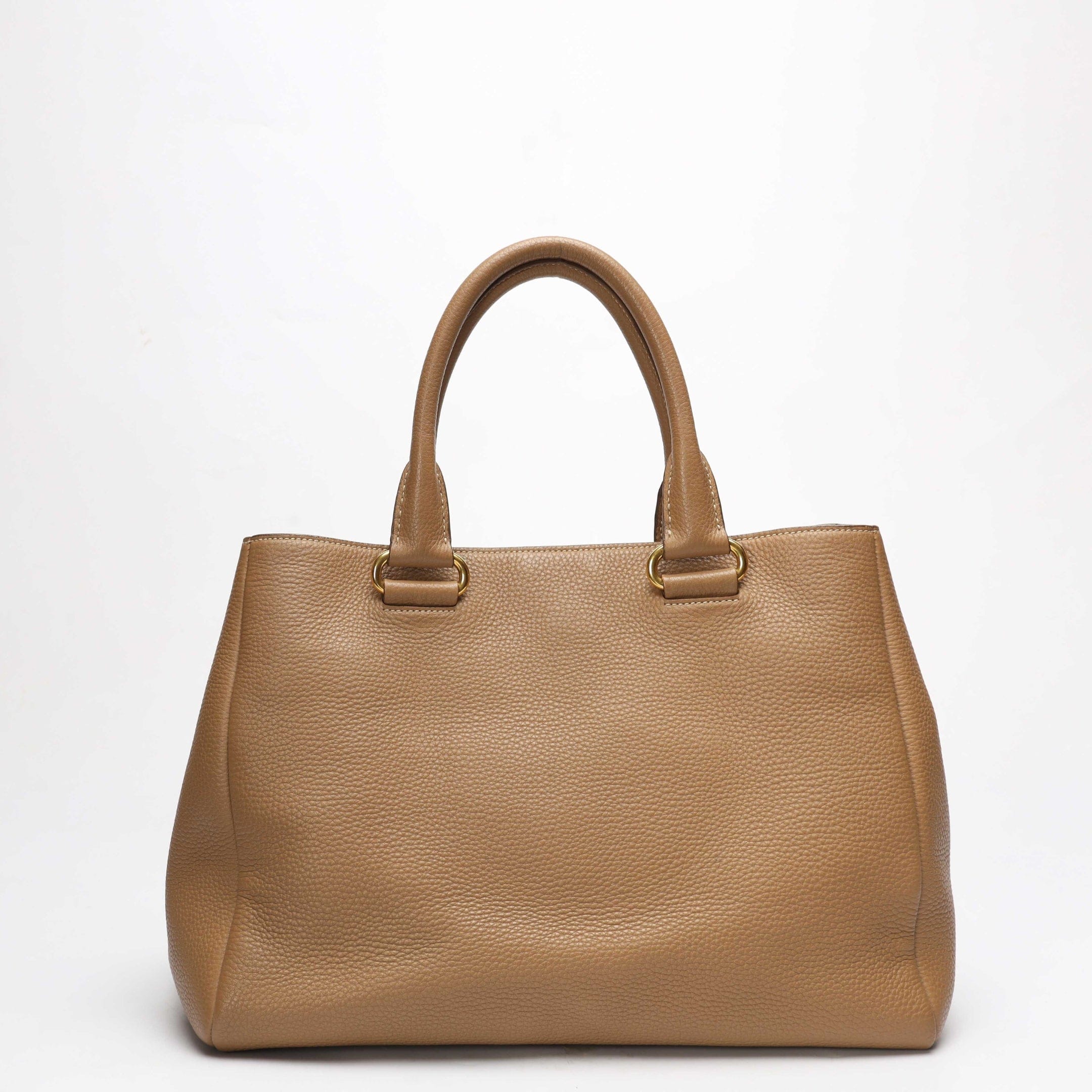 Prada Vitello Tan Crossbody Tote