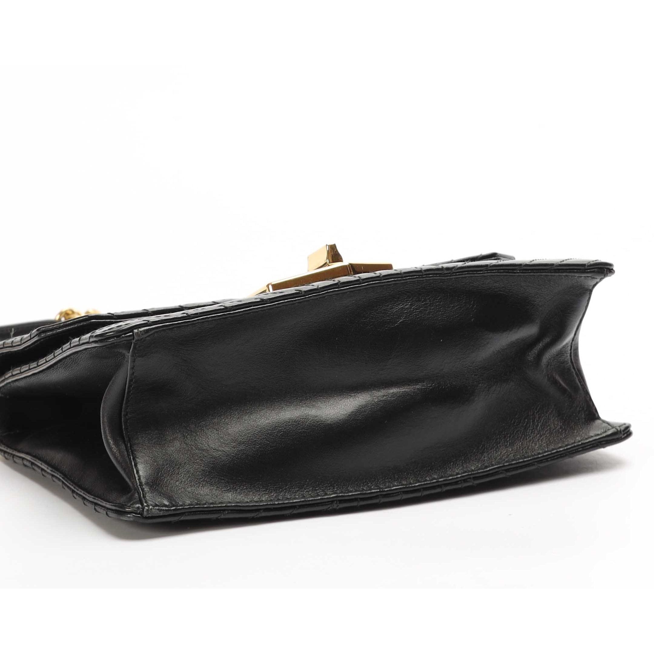 Prada Chevron Impunture Turn Lock Crossbody Bag