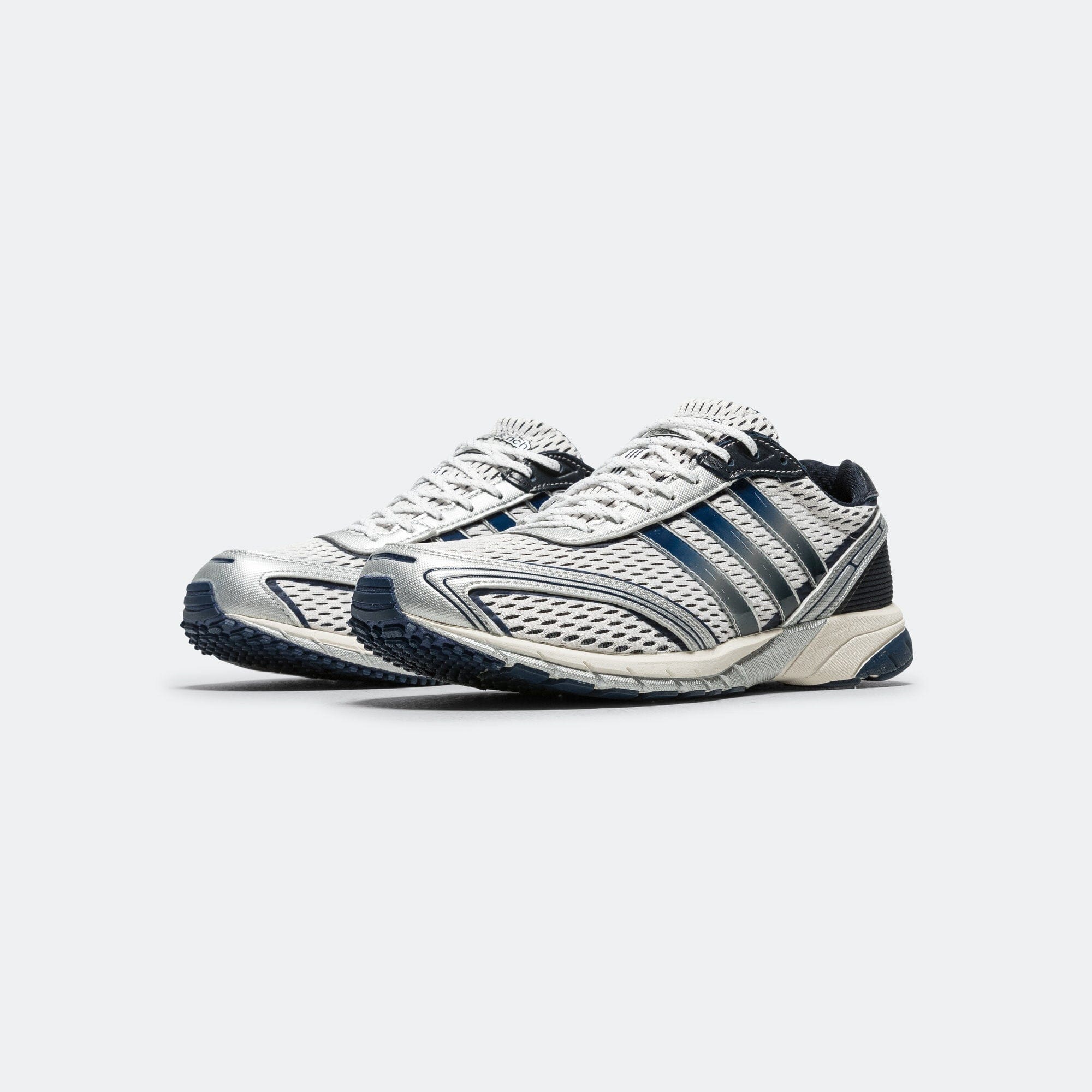 adidas Womens Adizero Adios x Sporty & Rich - Footwear White/Collegiate Navy - Cloud White