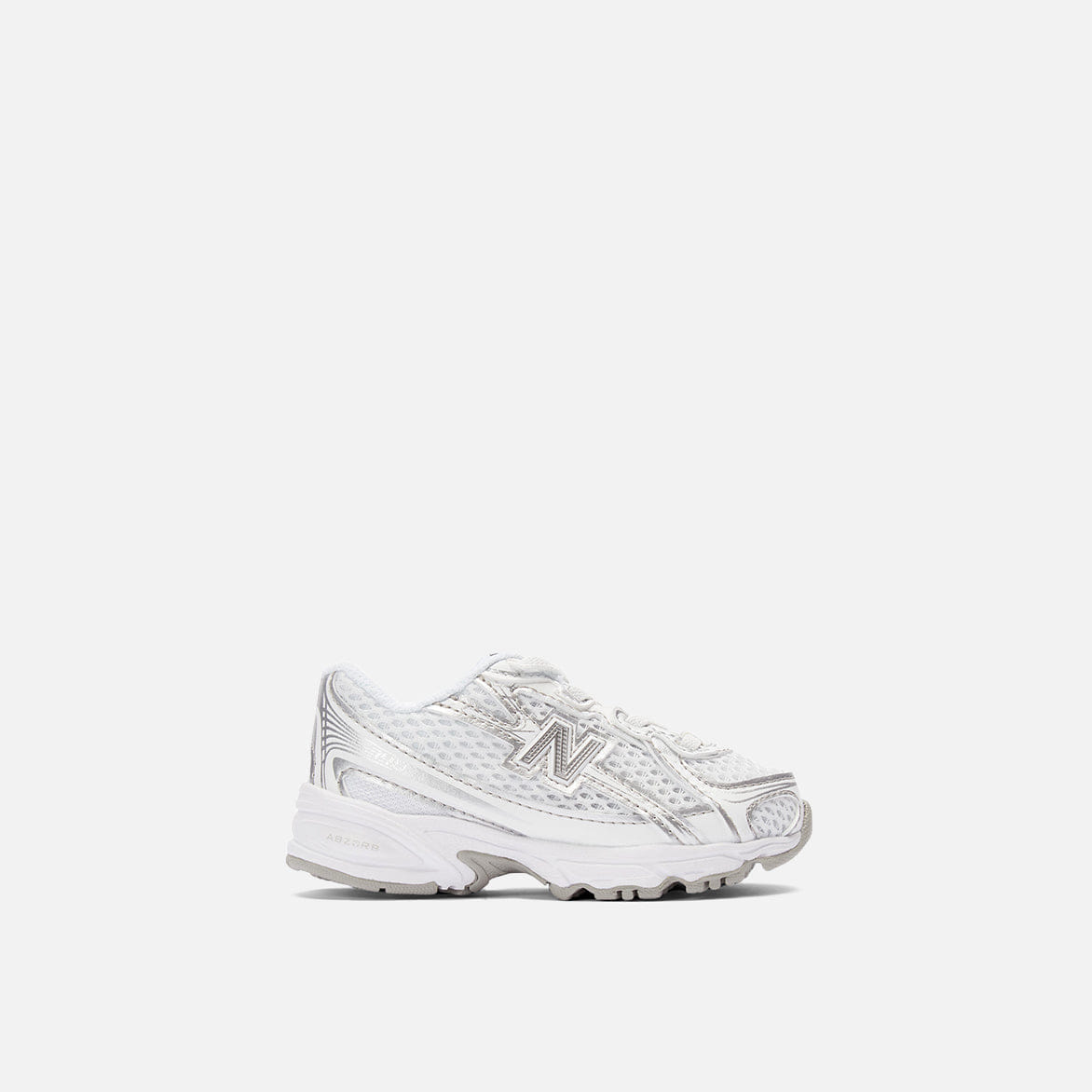 New Balance 740 BUNGEE LACE (TD) - WHITE / SILVER METALLIC