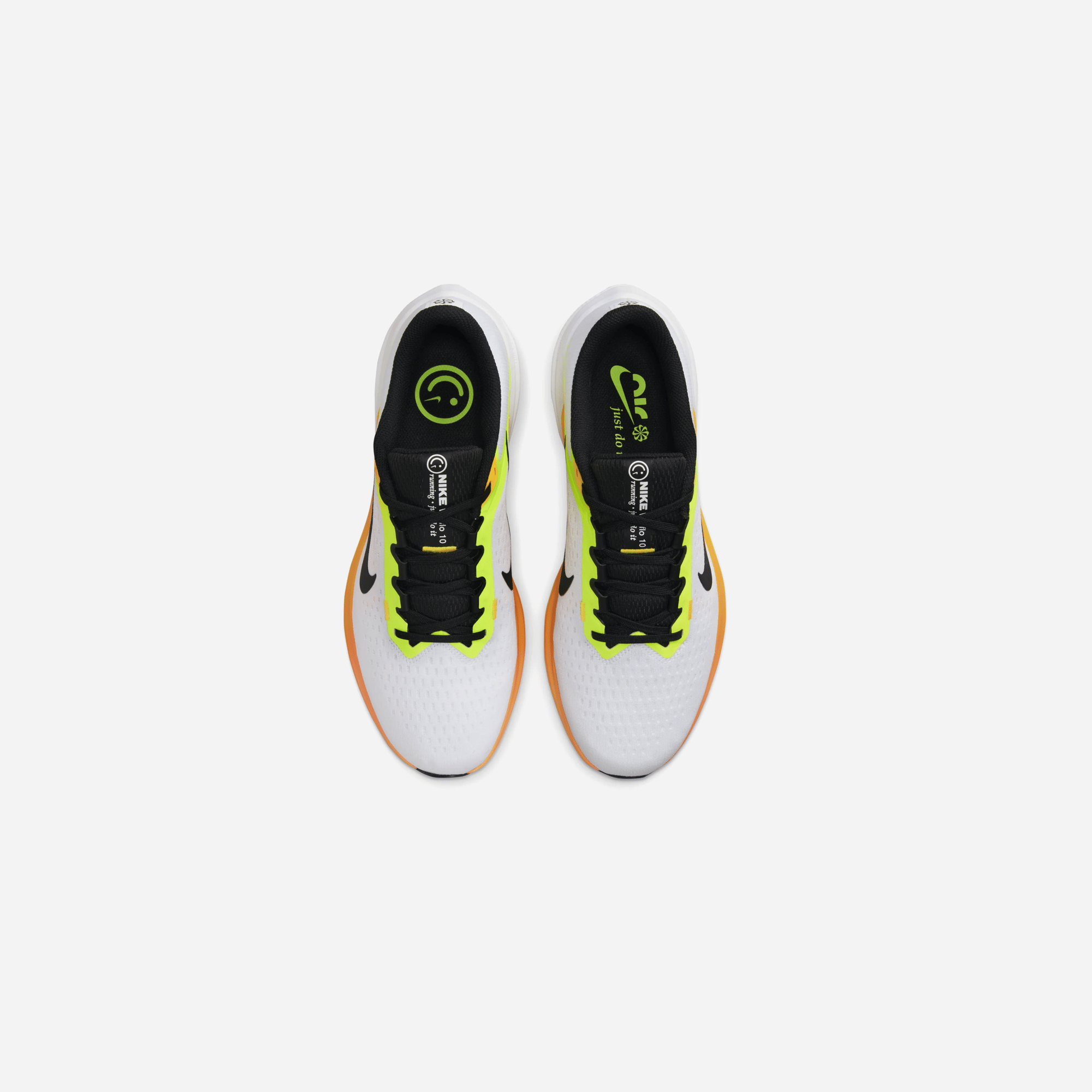 Nike Air Winflo 10 White Black Volt Laser Orange