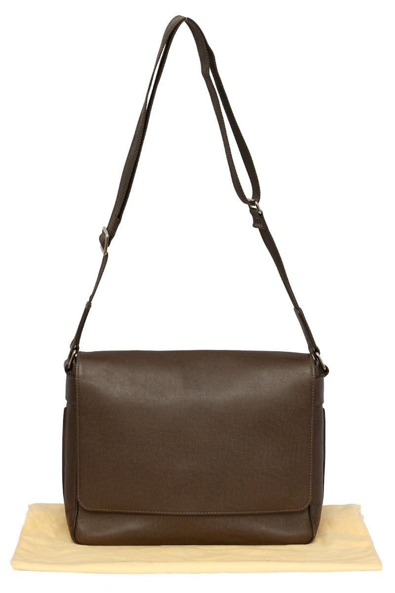 Louis Vuitton Brown Taiga Roman Crossbody Bag